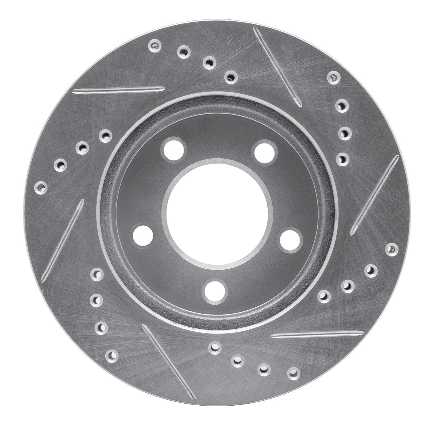 631-54029L Drilled/Slotted Brake Rotor [Silver], 1970-1993 Ford/Lincoln/Mercury/Mazda, Position: Front Left