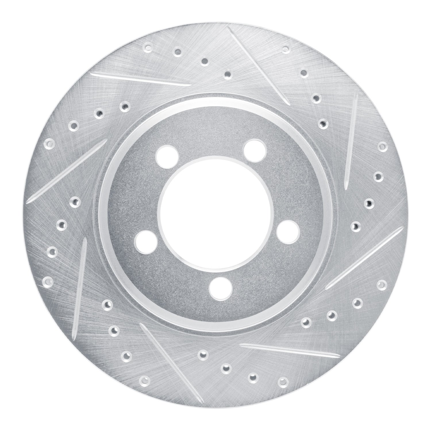 631-54043R Drilled/Slotted Brake Rotor [Silver], 1965-1966 Ford/Lincoln/Mercury/Mazda, Position: Front Right