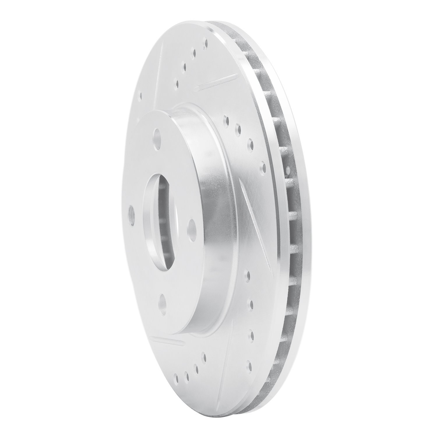 631-54045L Drilled/Slotted Brake Rotor [Silver], 2000-2015 Ford/Lincoln/Mercury/Mazda, Position: Front Left