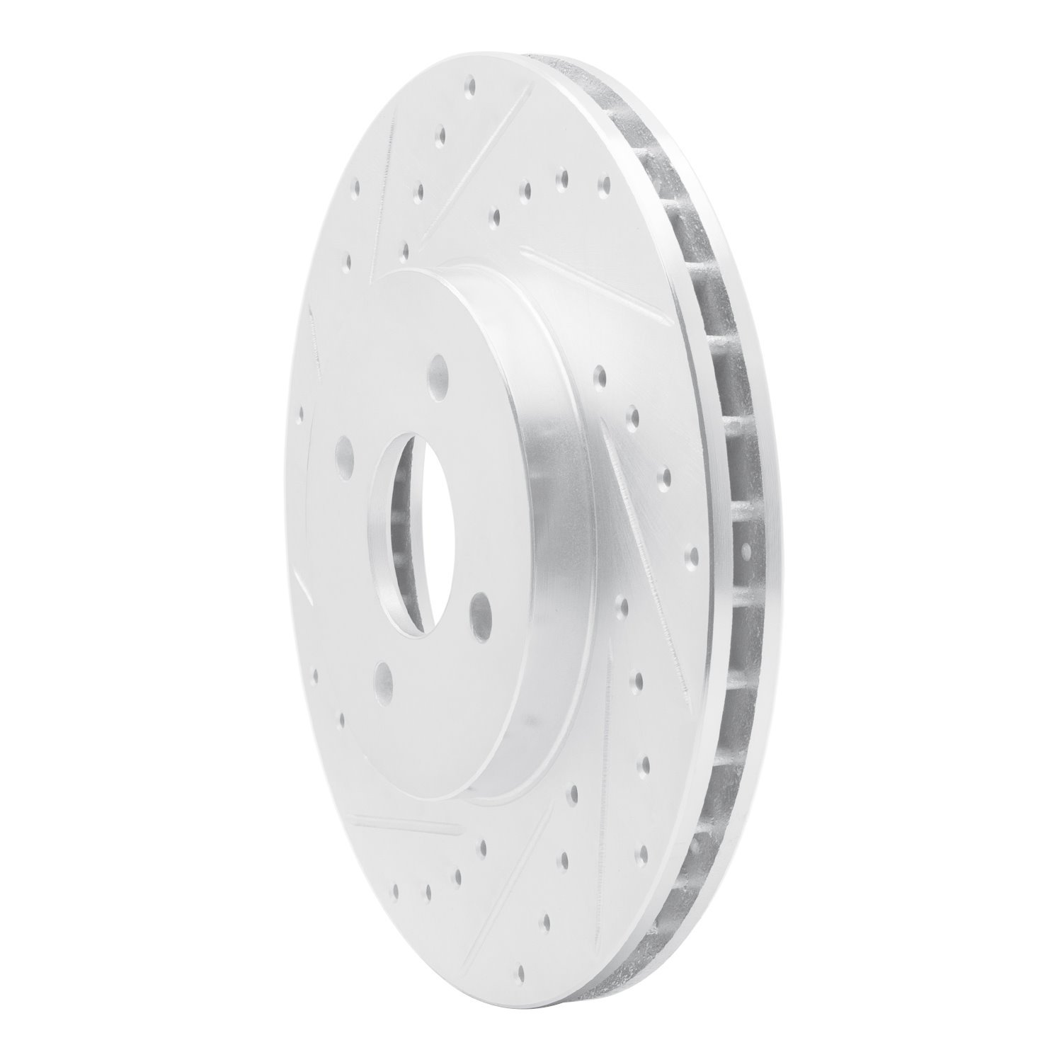 631-54050L Drilled/Slotted Brake Rotor [Silver], 2002-2004 Ford/Lincoln/Mercury/Mazda, Position: Front Left