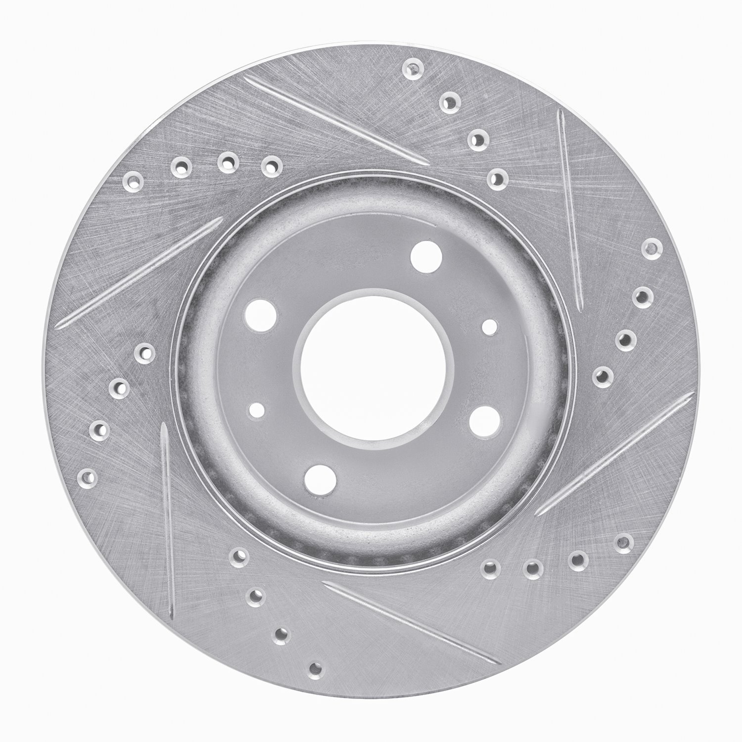 631-54061L Drilled/Slotted Brake Rotor [Silver], 2008-2011 Ford/Lincoln/Mercury/Mazda, Position: Front Left