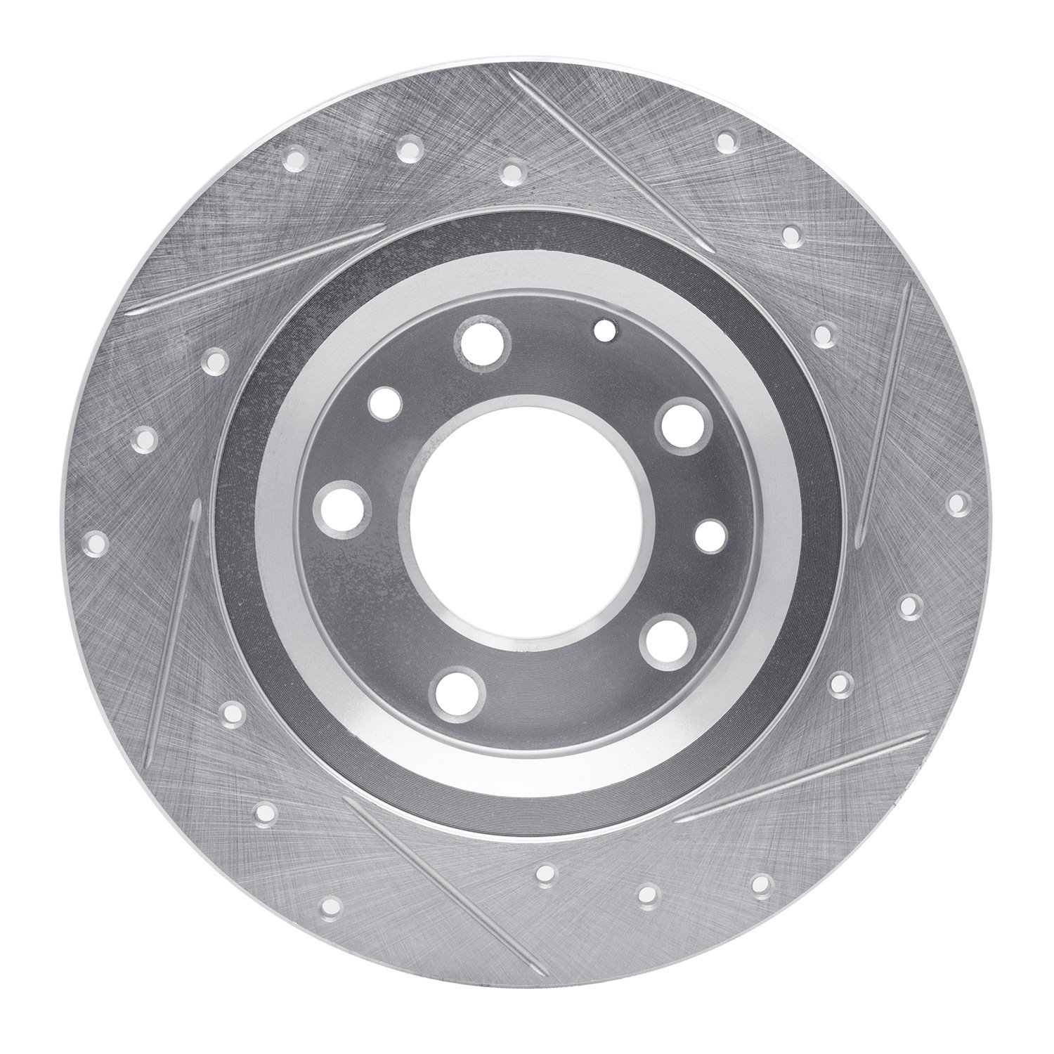 631-54064L Drilled/Slotted Brake Rotor [Silver], 1998-2015 Ford/Lincoln/Mercury/Mazda, Position: Rear Left