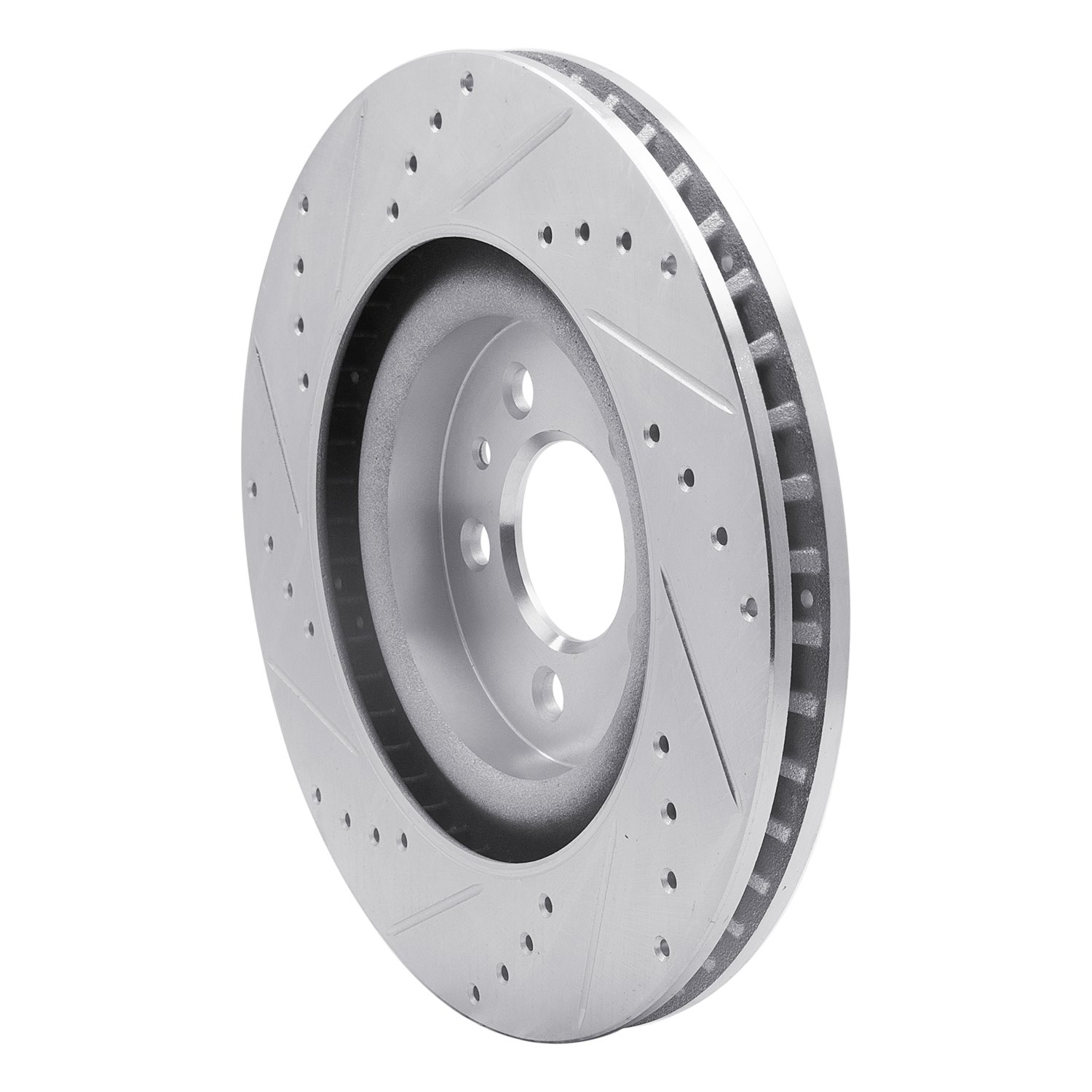 631-54065R Drilled/Slotted Brake Rotor [Silver], 2011-2014 Ford/Lincoln/Mercury/Mazda, Position: Front Right