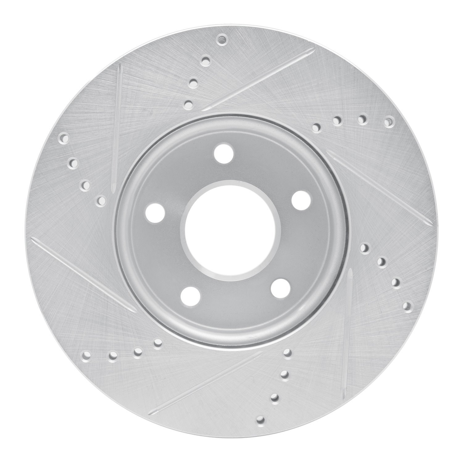631-54067R Drilled/Slotted Brake Rotor [Silver], 2012-2018 Multiple Makes/Models, Position: Front Right