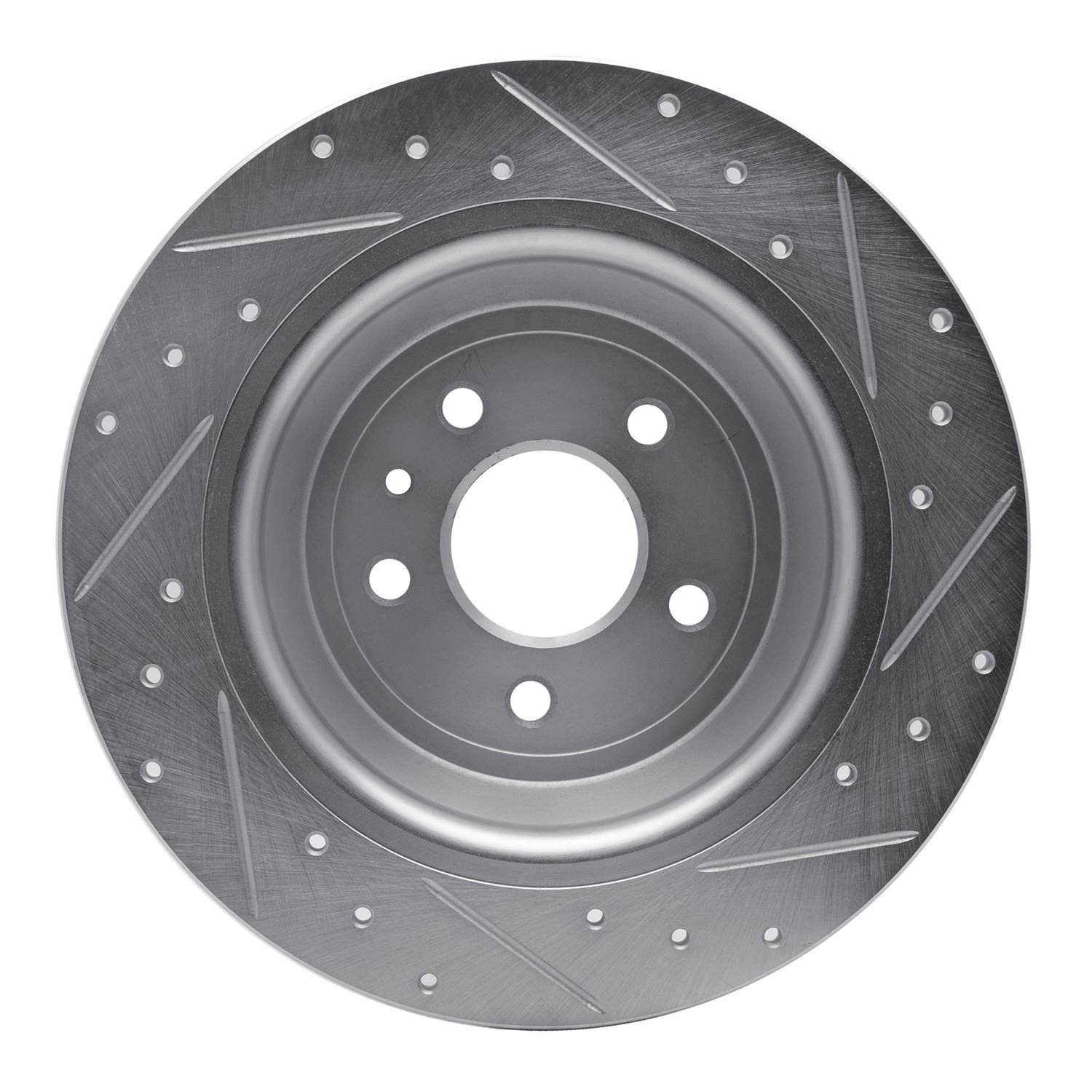 631-54072L Drilled/Slotted Brake Rotor [Silver], 2013-2020 Ford/Lincoln/Mercury/Mazda, Position: Rear Left