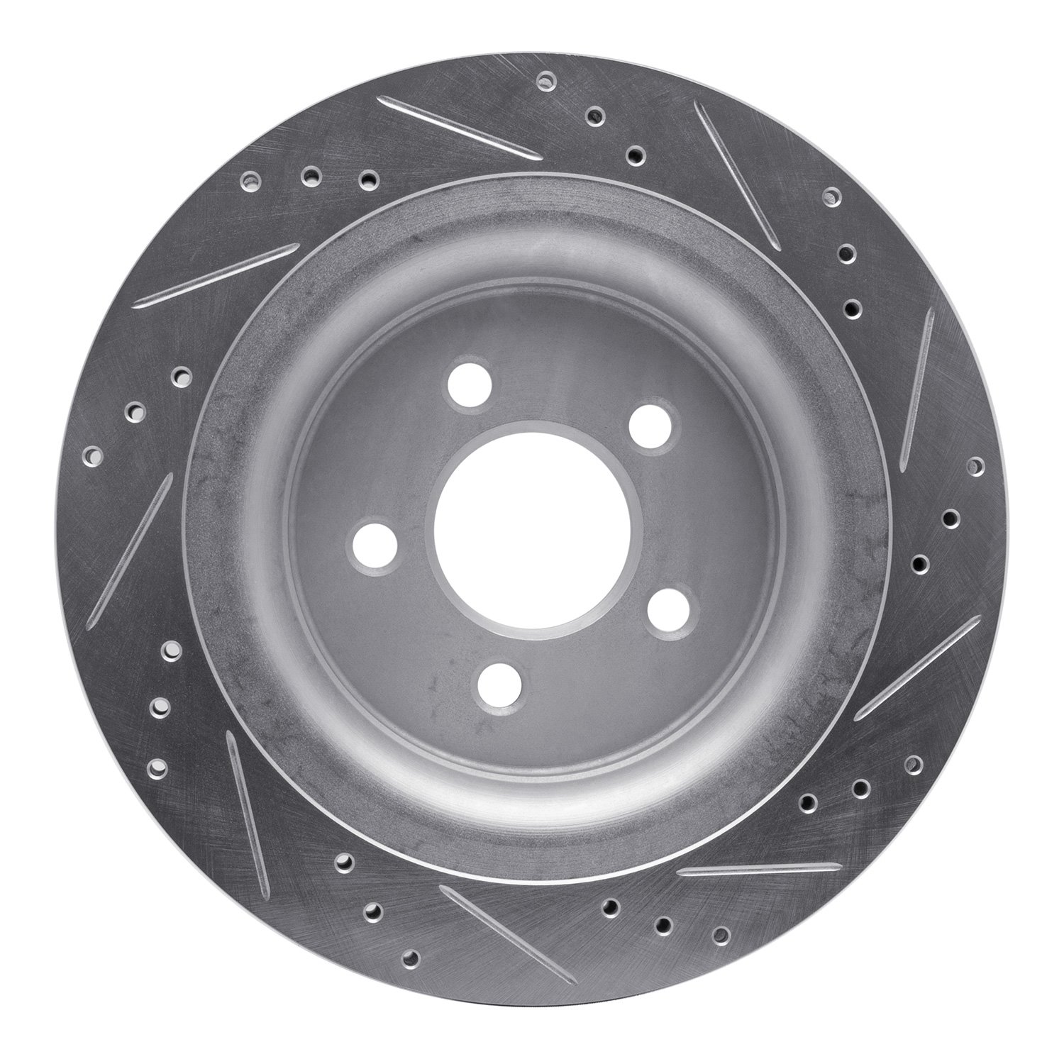 631-54074L Drilled/Slotted Brake Rotor [Silver], Fits Select Ford/Lincoln/Mercury/Mazda, Position: Rear Left