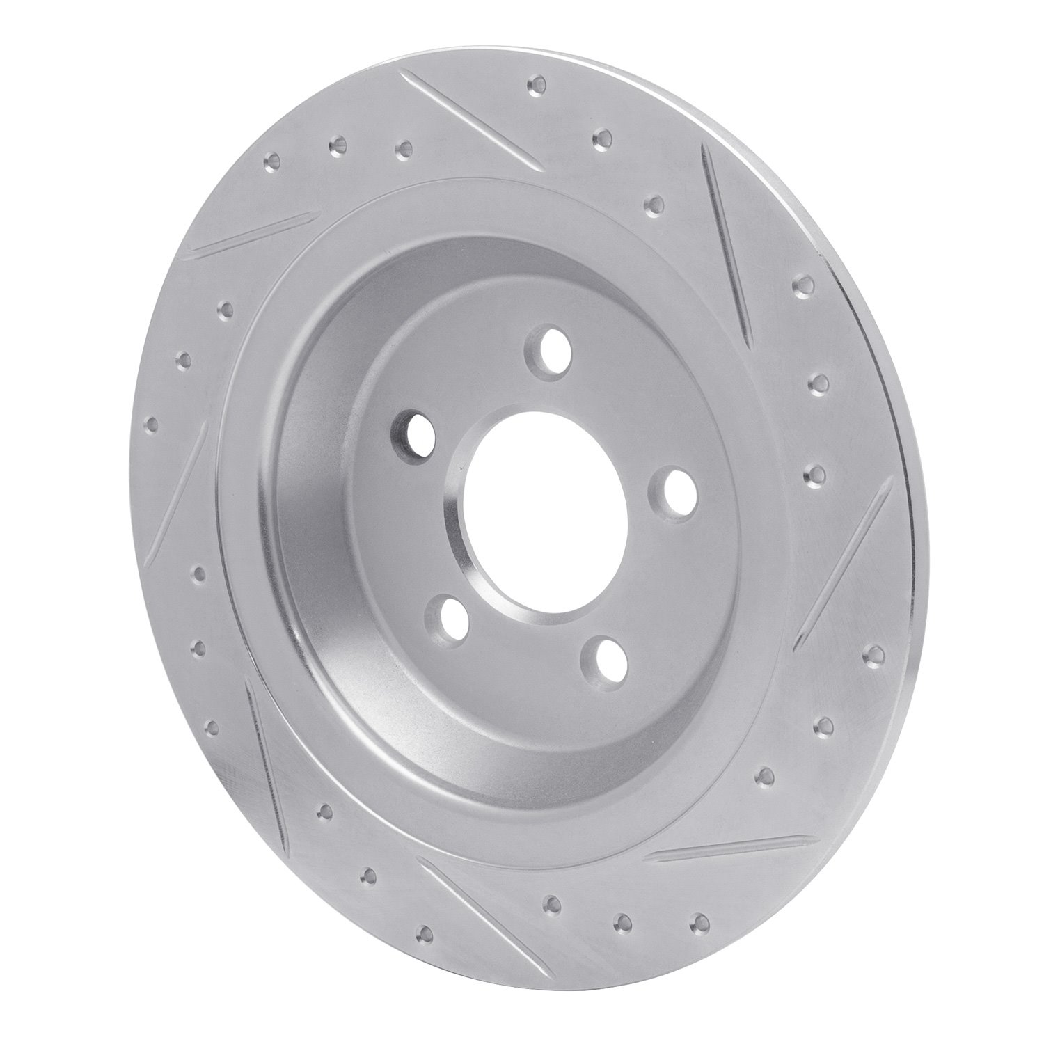 631-54076L Drilled/Slotted Brake Rotor [Silver], Fits Select Ford/Lincoln/Mercury/Mazda, Position: Rear Left