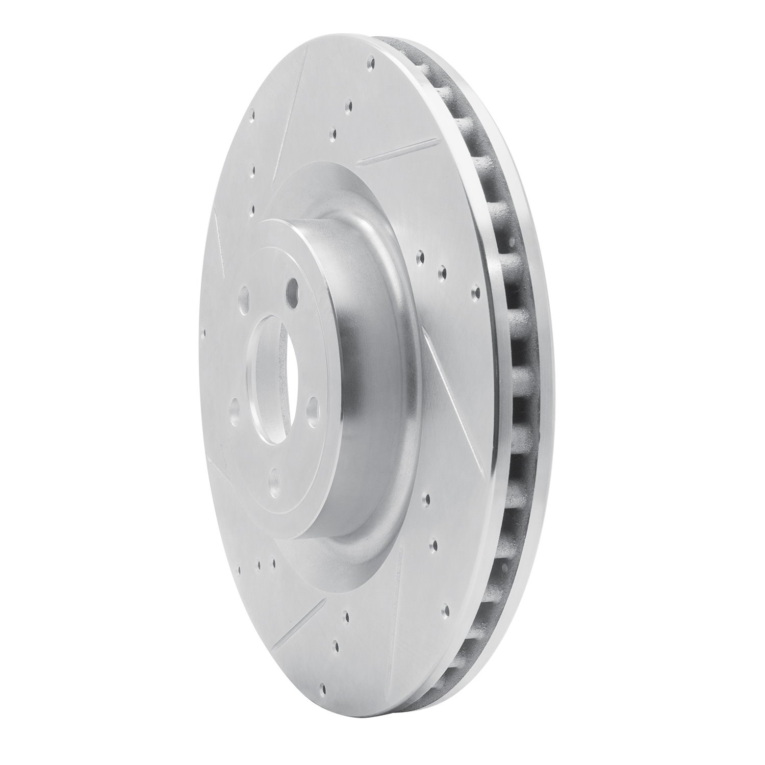 631-54079L Drilled/Slotted Brake Rotor [Silver], Fits Select Ford/Lincoln/Mercury/Mazda, Position: Front Left