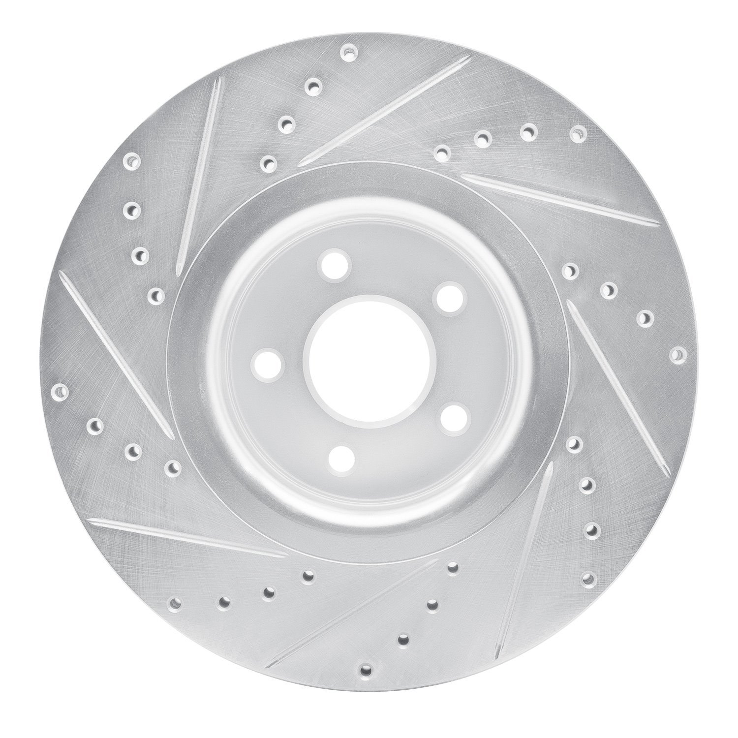 631-54082R Drilled/Slotted Brake Rotor [Silver], 2014-2019 Ford/Lincoln/Mercury/Mazda, Position: Front Right