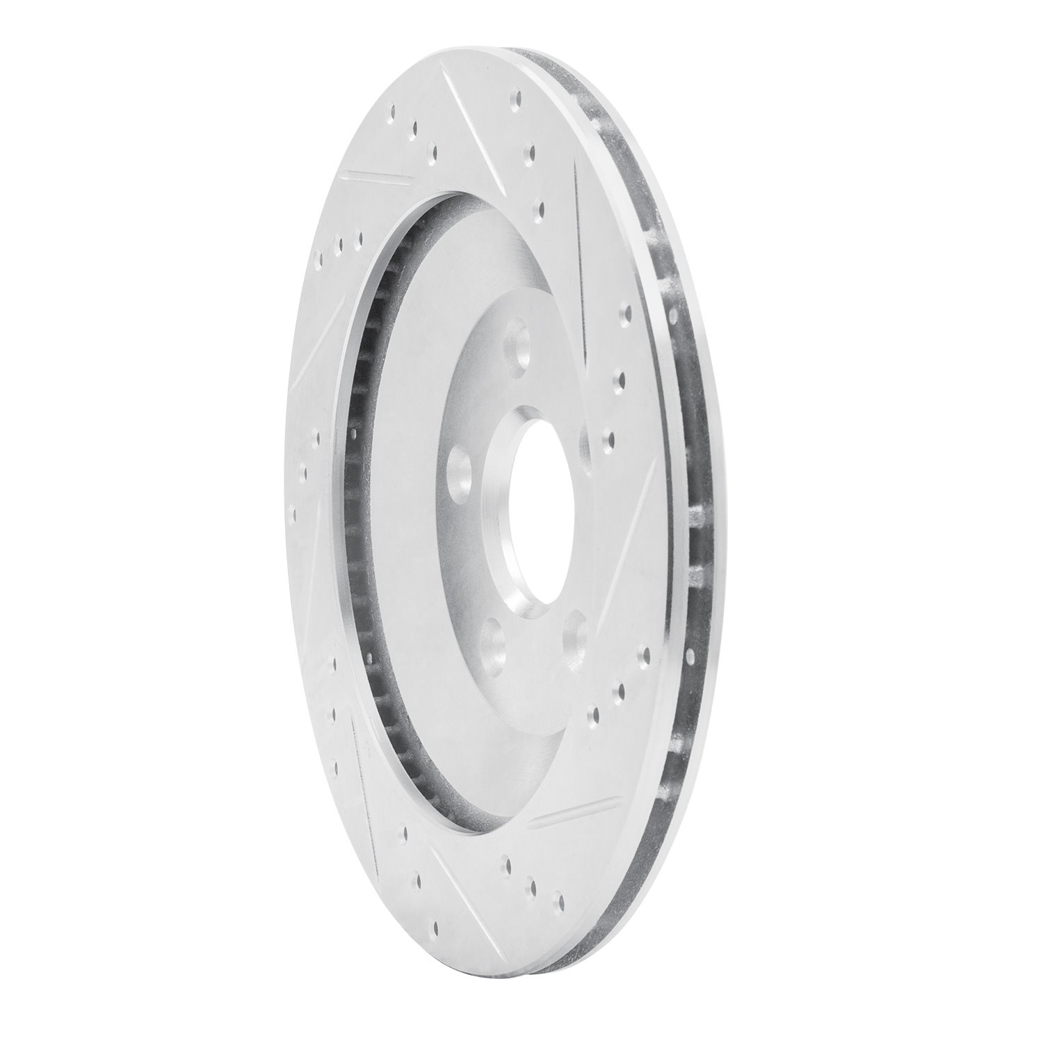 631-54087L Drilled/Slotted Brake Rotor [Silver], 2004-2007 Ford/Lincoln/Mercury/Mazda, Position: Rear Left