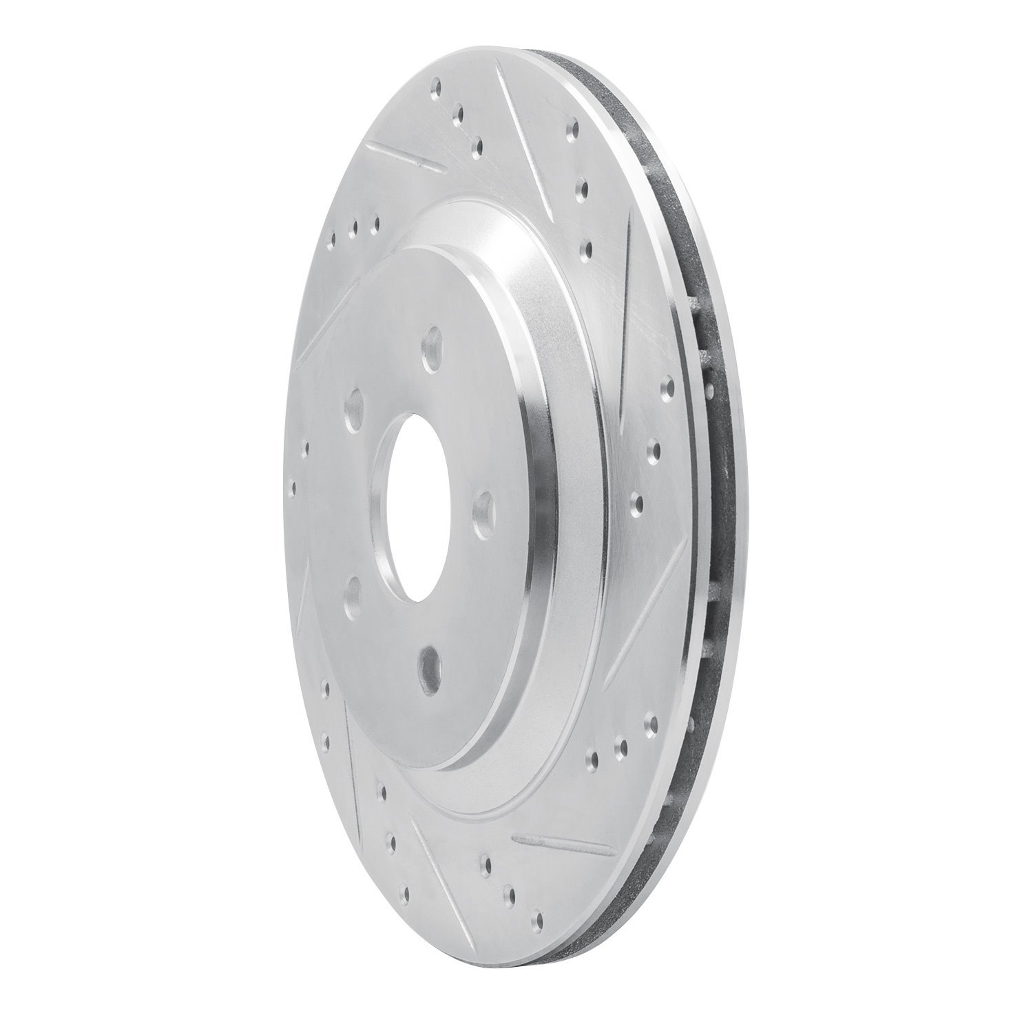 Drilled/Slotted Brake Rotor [Silver], 2004-2007
