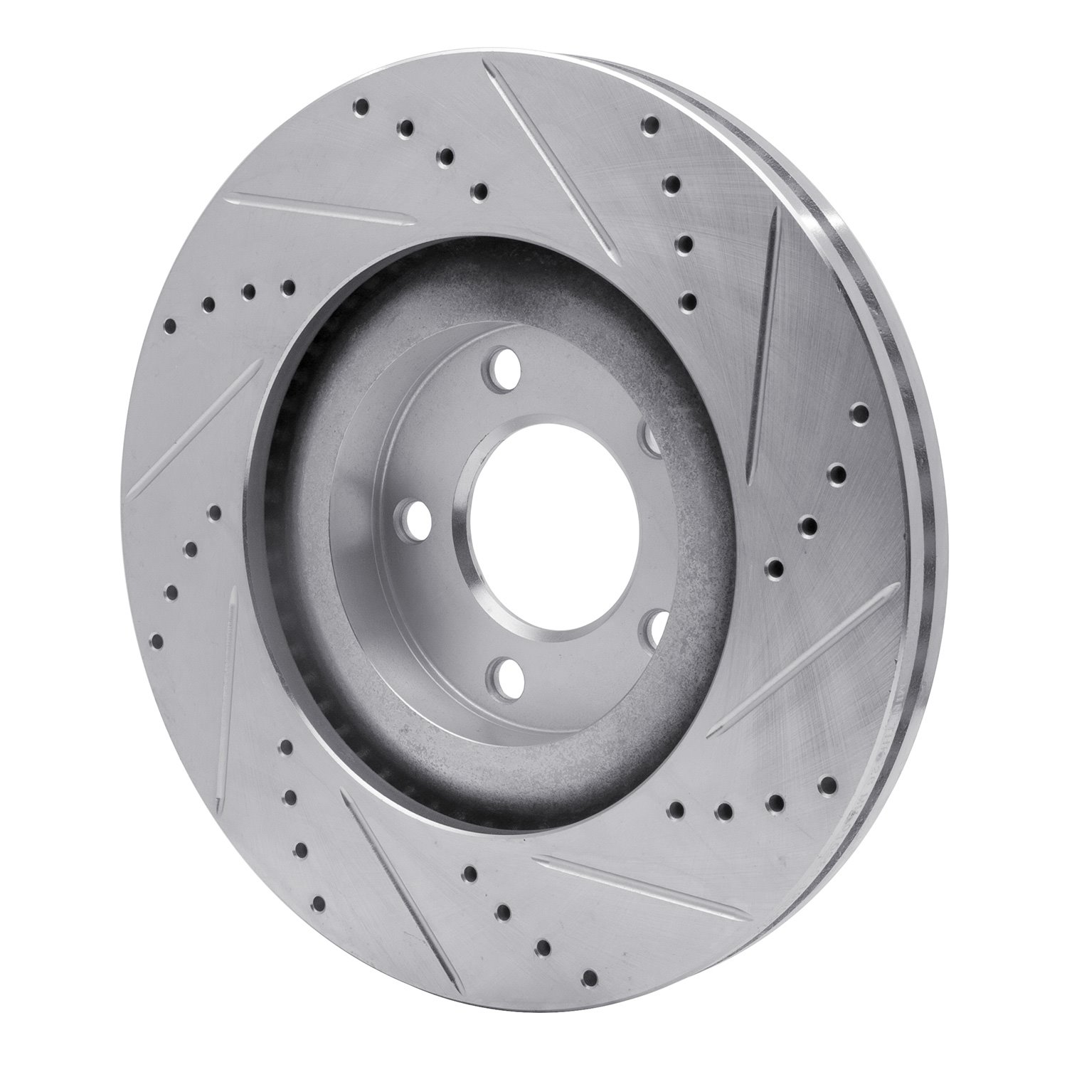 631-54089L Drilled/Slotted Brake Rotor [Silver], 2007-2015 Ford/Lincoln/Mercury/Mazda, Position: Front Left