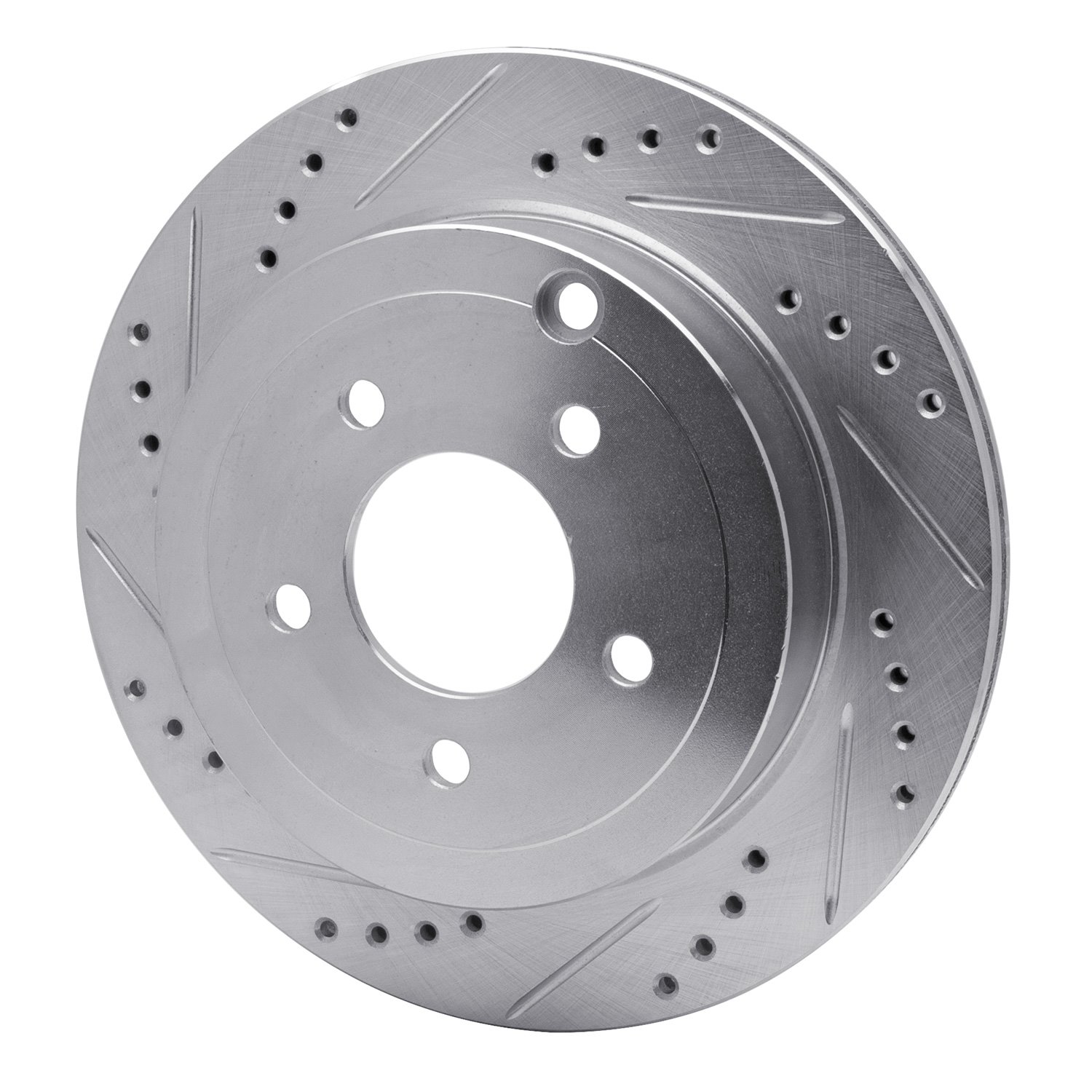 631-54090L Drilled/Slotted Brake Rotor [Silver], 2007-2010 Ford/Lincoln/Mercury/Mazda, Position: Rear Left