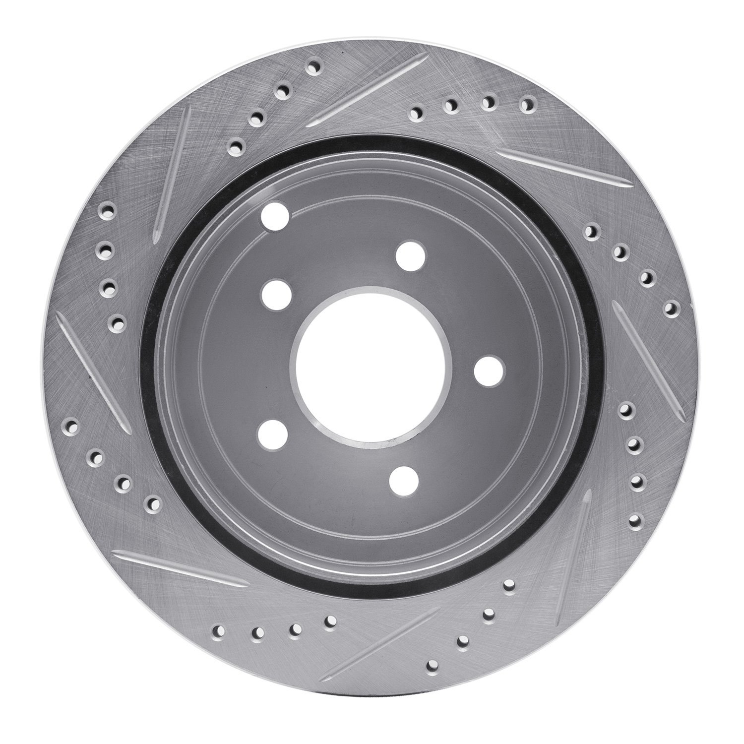 631-54090R Drilled/Slotted Brake Rotor [Silver], 2007-2010 Ford/Lincoln/Mercury/Mazda, Position: Rear Right