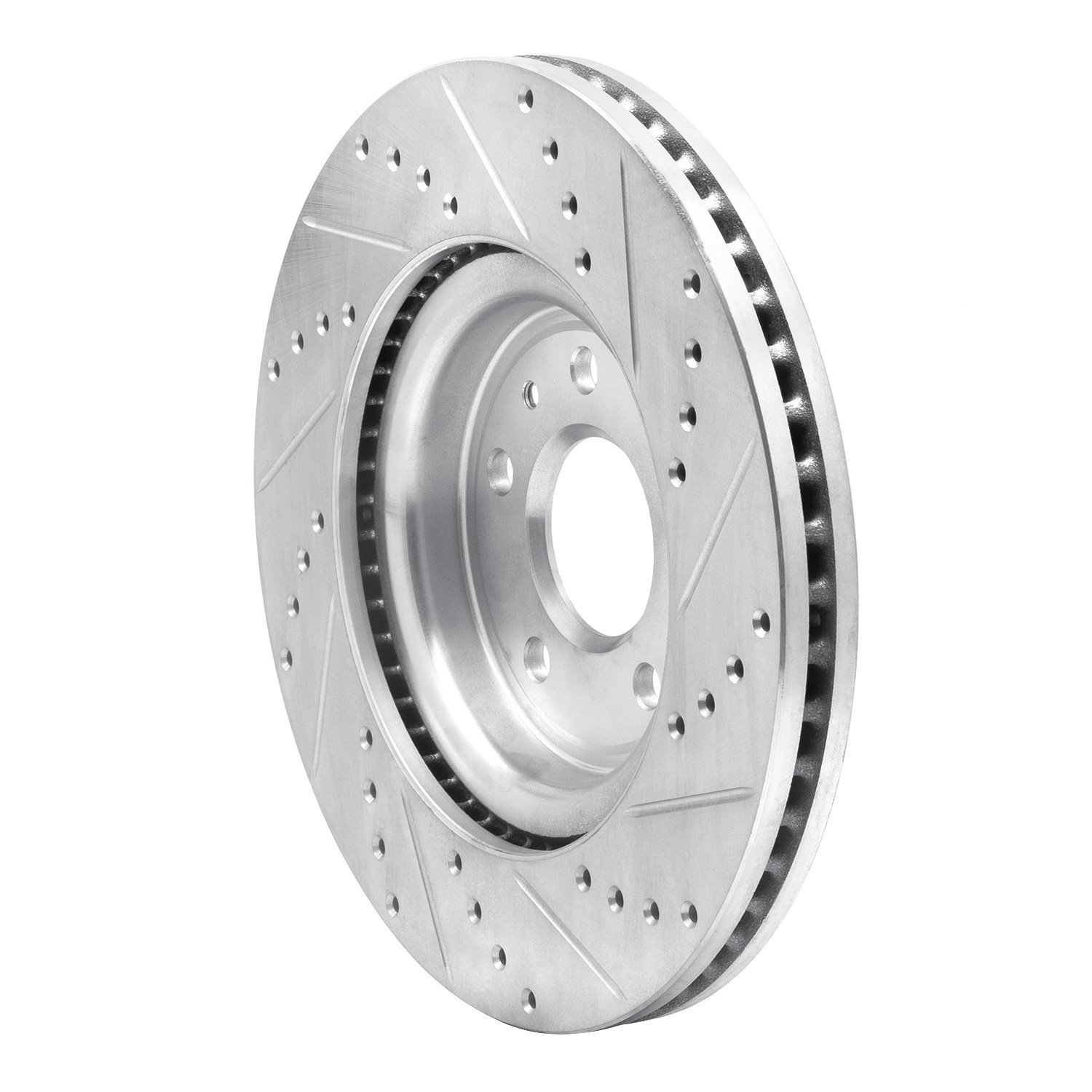 631-54094L Drilled/Slotted Brake Rotor [Silver], 2011-2019 Ford/Lincoln/Mercury/Mazda, Position: Front Left
