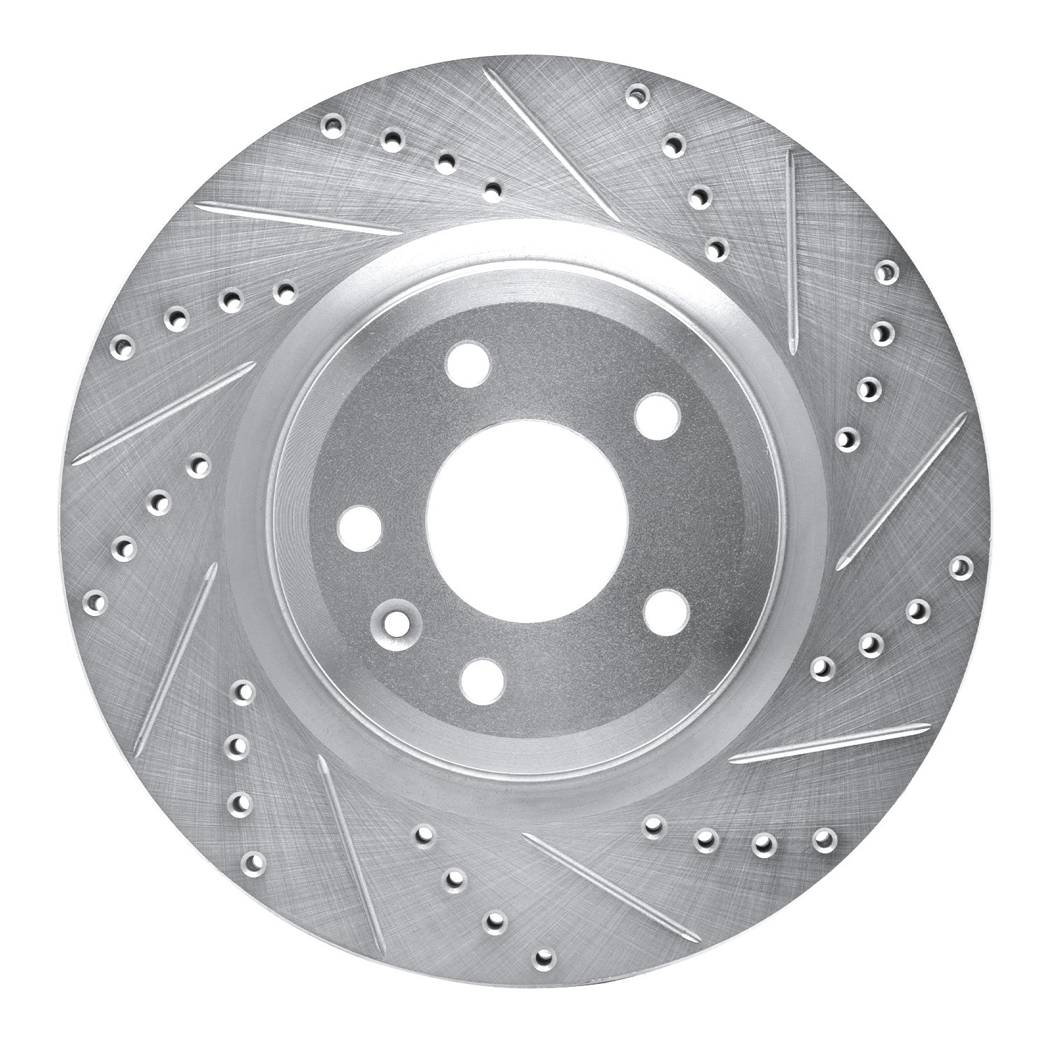 631-54094R Drilled/Slotted Brake Rotor [Silver], 2011-2019 Ford/Lincoln/Mercury/Mazda, Position: Front Right