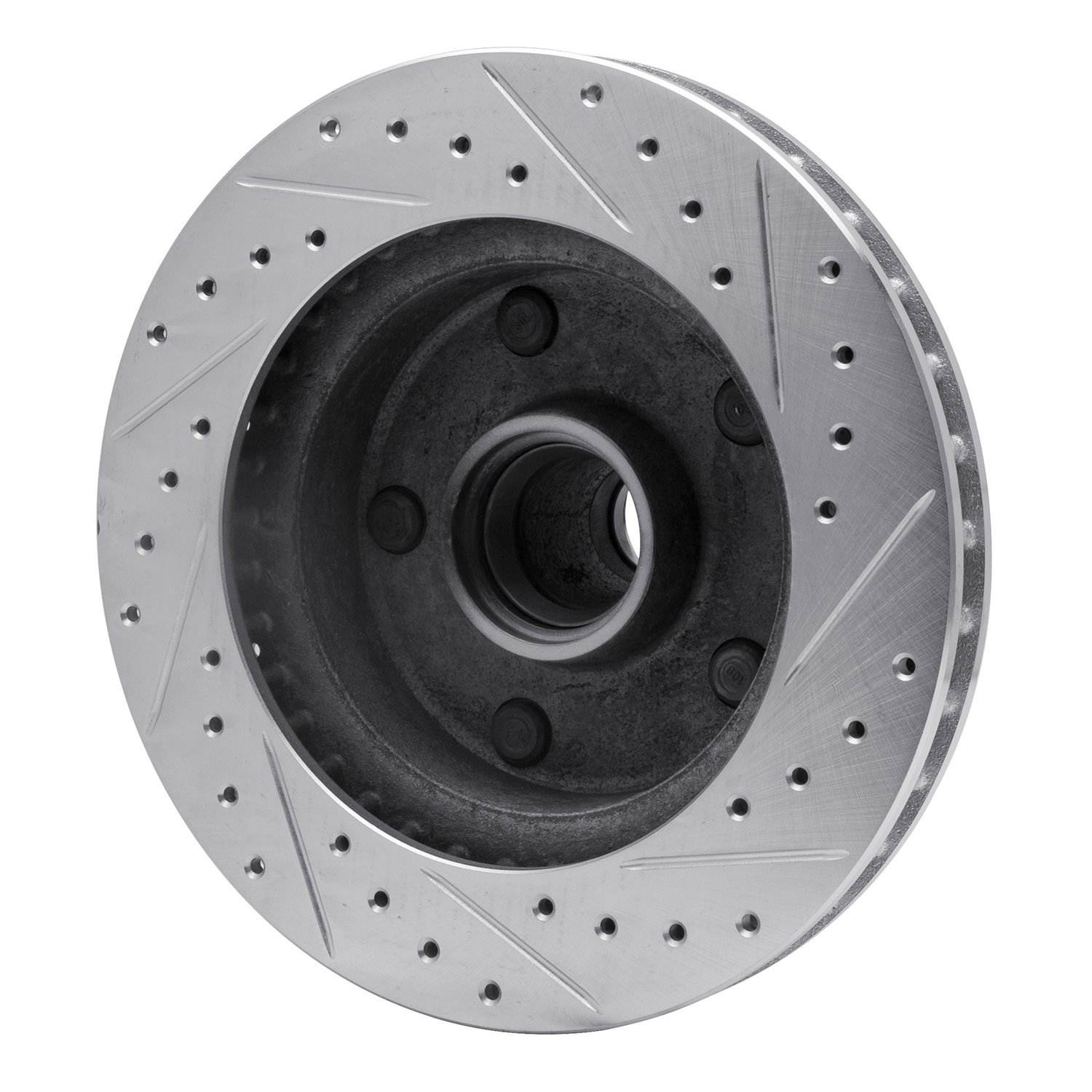 631-54097L Drilled/Slotted Brake Rotor [Silver], 1973-1993 Ford/Lincoln/Mercury/Mazda, Position: Front Left