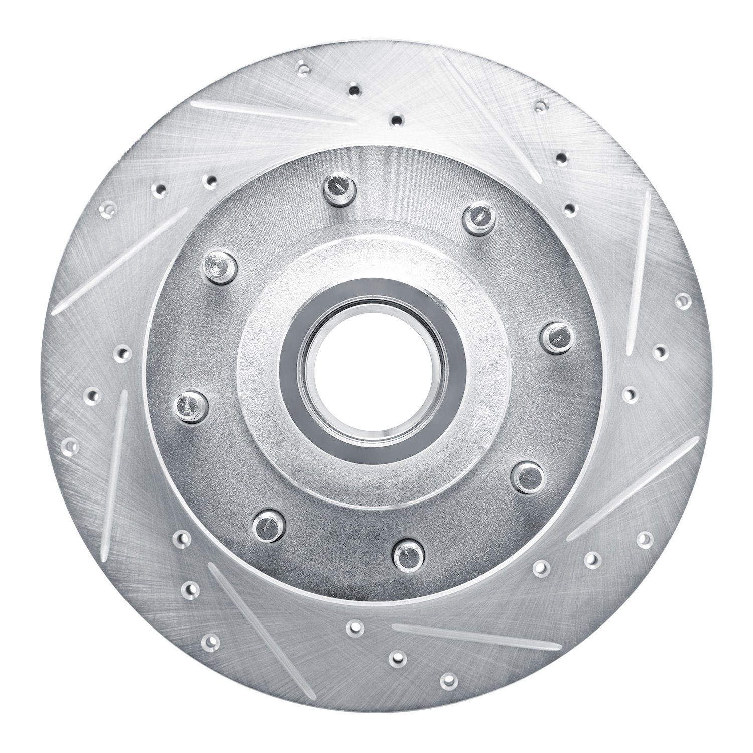 631-54105R Drilled/Slotted Brake Rotor [Silver], 1980-1985 Ford/Lincoln/Mercury/Mazda, Position: Front Right