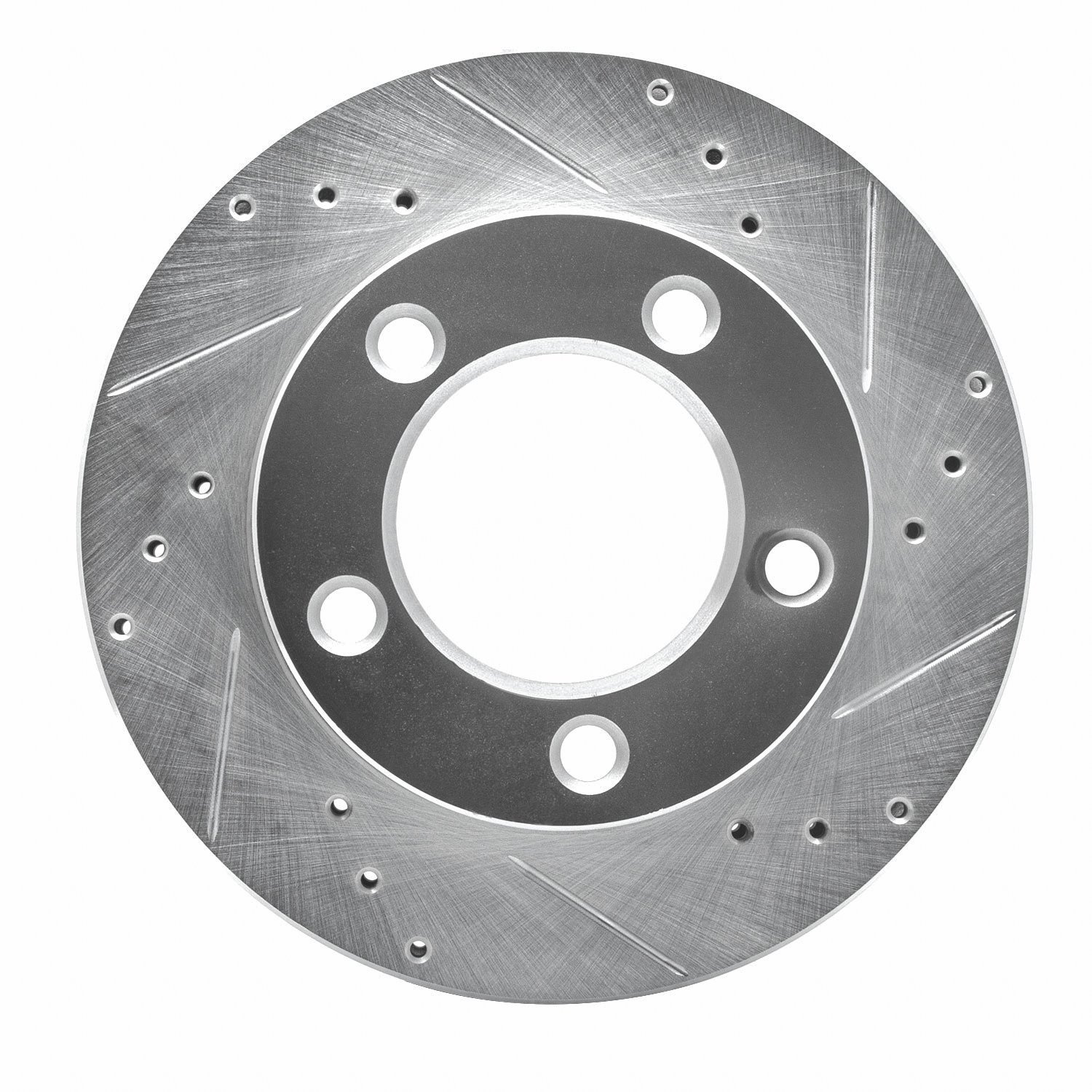 631-54109R Drilled/Slotted Brake Rotor [Silver], 1976-1993 Ford/Lincoln/Mercury/Mazda, Position: Front Right