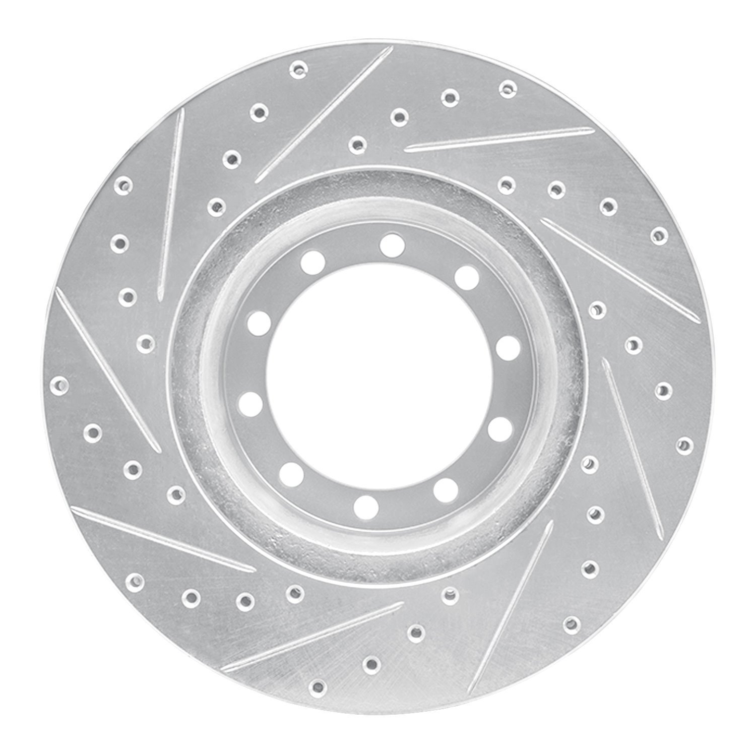 631-54112R Drilled/Slotted Brake Rotor [Silver], 1988-1998 Ford/Lincoln/Mercury/Mazda, Position: Fr Right,Front Right,Rear Right
