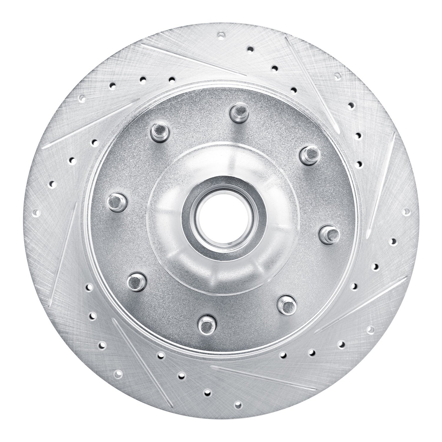 631-54115R Drilled/Slotted Brake Rotor [Silver], 1980-1985 Ford/Lincoln/Mercury/Mazda, Position: Front Right