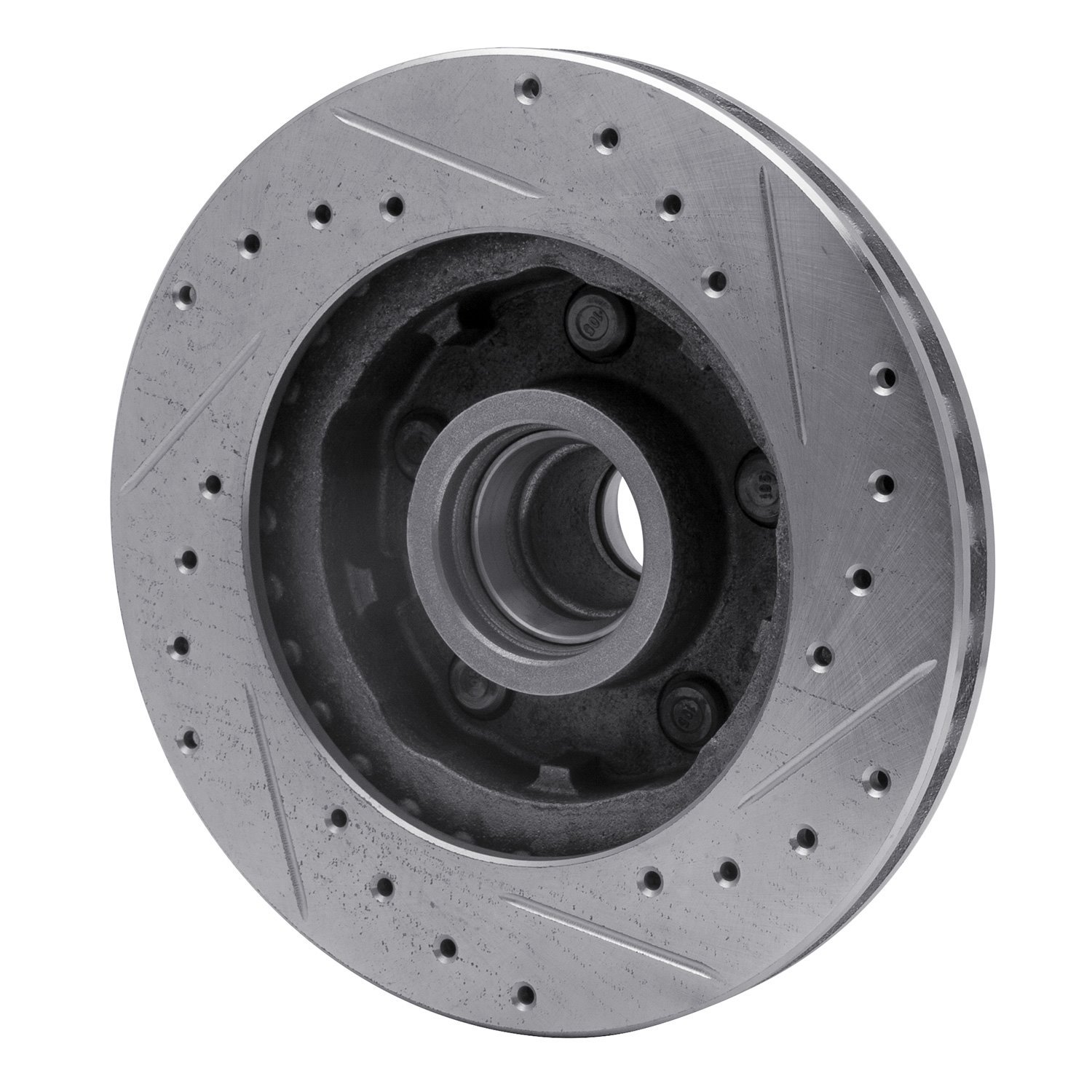 631-54122L Drilled/Slotted Brake Rotor [Silver], 1986-1992 Ford/Lincoln/Mercury/Mazda, Position: Front Left