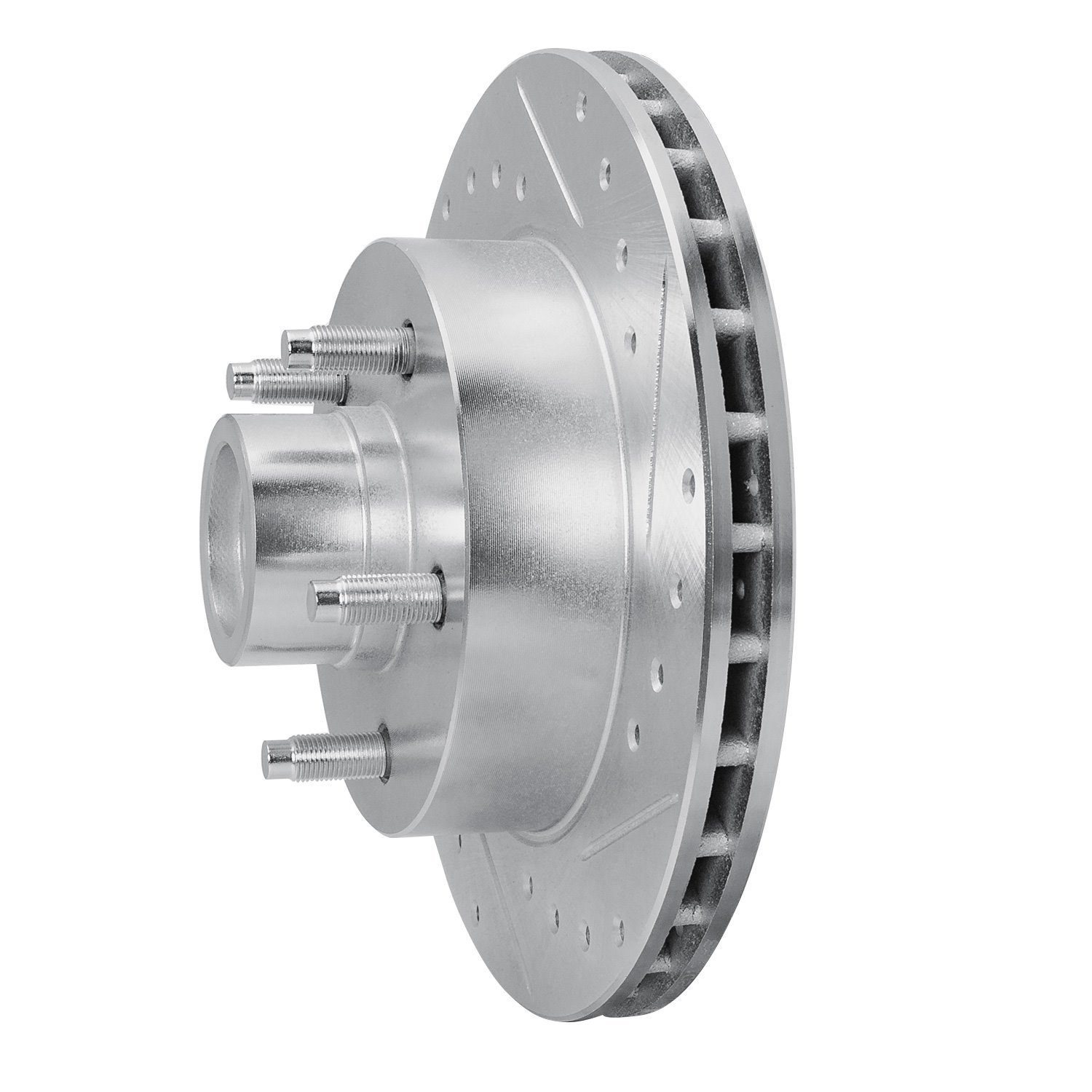631-54122R Drilled/Slotted Brake Rotor [Silver], 1986-1992 Ford/Lincoln/Mercury/Mazda, Position: Front Right