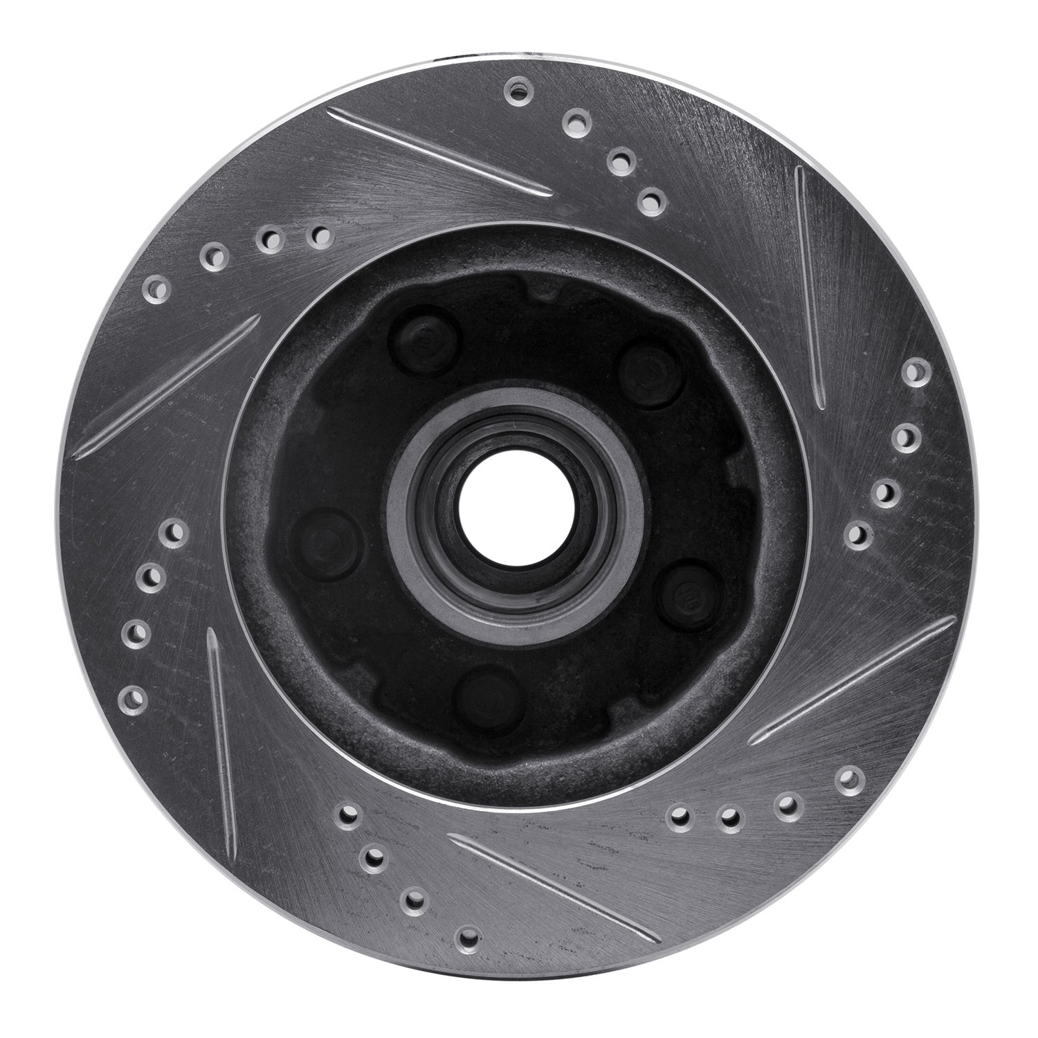 631-54124D Drilled/Slotted Brake Rotor [Silver], 1992-1997 Ford/Lincoln/Mercury/Mazda, Position: Left Front