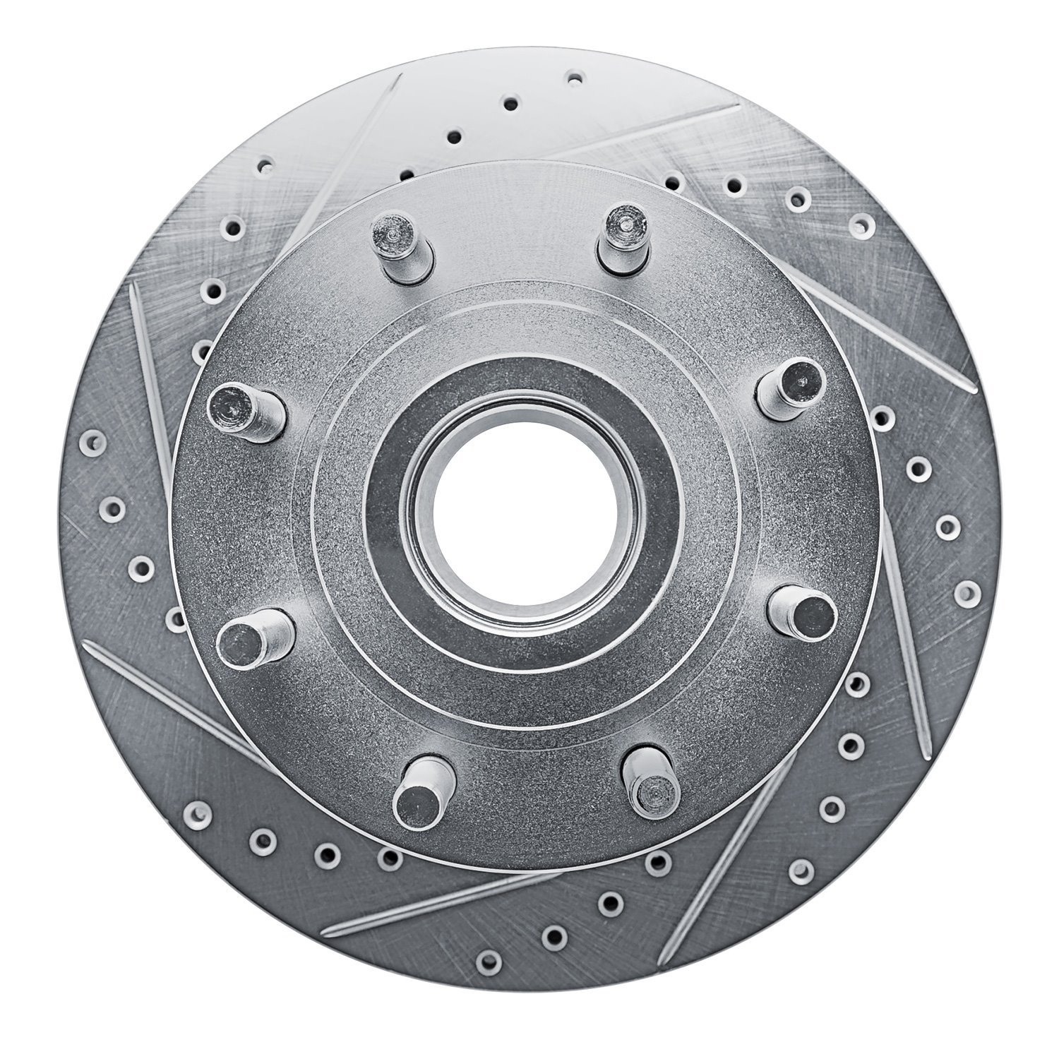 631-54128L Drilled/Slotted Brake Rotor [Silver], 1994-1994 Ford/Lincoln/Mercury/Mazda, Position: Front Left