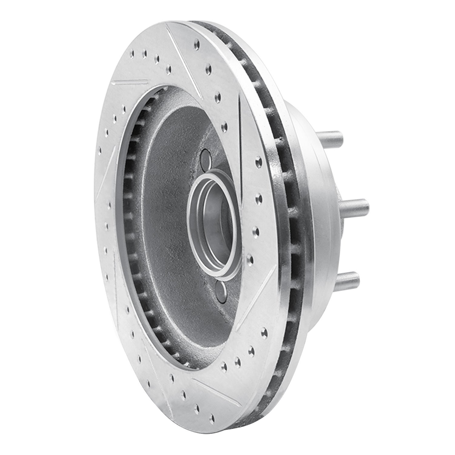 631-54135L Drilled/Slotted Brake Rotor [Silver], 1995-2004 Ford/Lincoln/Mercury/Mazda, Position: Front Left