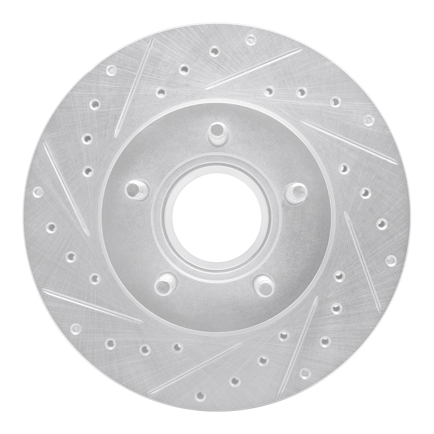 631-54140L Drilled/Slotted Brake Rotor [Silver], 1995-1997 Ford/Lincoln/Mercury/Mazda, Position: Front Left