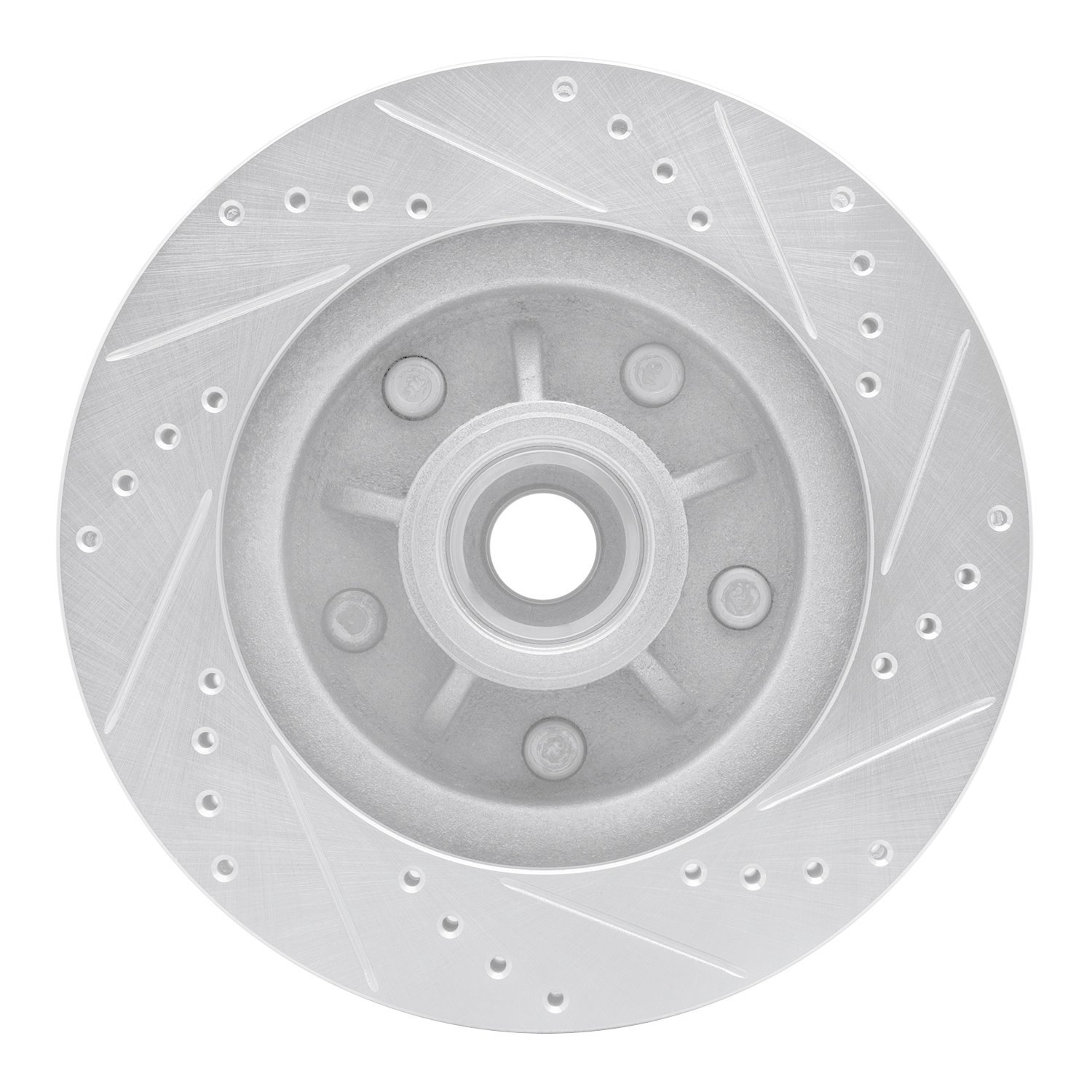 631-54146L Drilled/Slotted Brake Rotor [Silver], 1997-1999 Ford/Lincoln/Mercury/Mazda, Position: Front Left