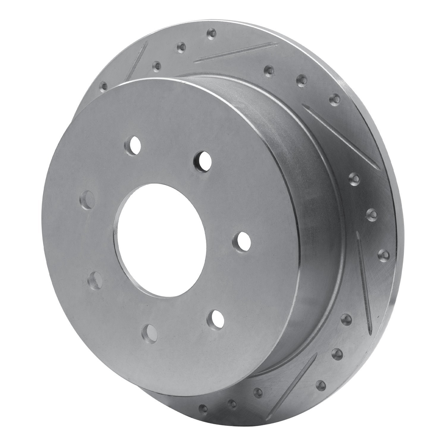 631-54151L Drilled/Slotted Brake Rotor [Silver], 1997-2004 Ford/Lincoln/Mercury/Mazda, Position: Rear Left