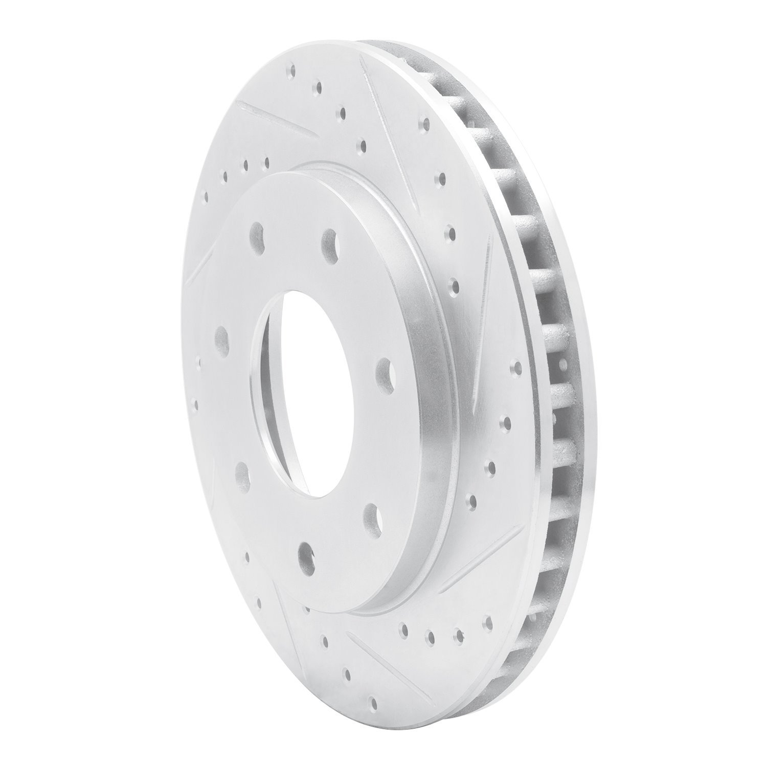 631-54152R Drilled/Slotted Brake Rotor [Silver], 1997-2004 Ford/Lincoln/Mercury/Mazda, Position: Front Right