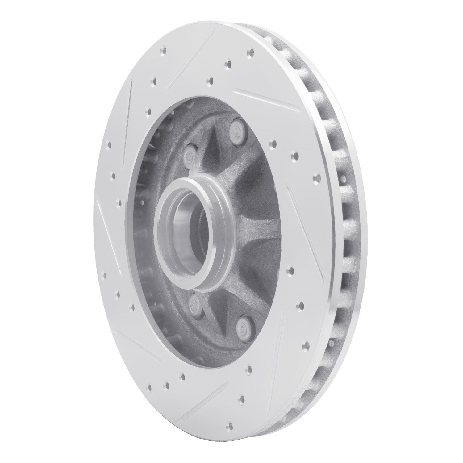 631-54155R Drilled/Slotted Brake Rotor [Silver], 1997-2002 Ford/Lincoln/Mercury/Mazda, Position: Front Right