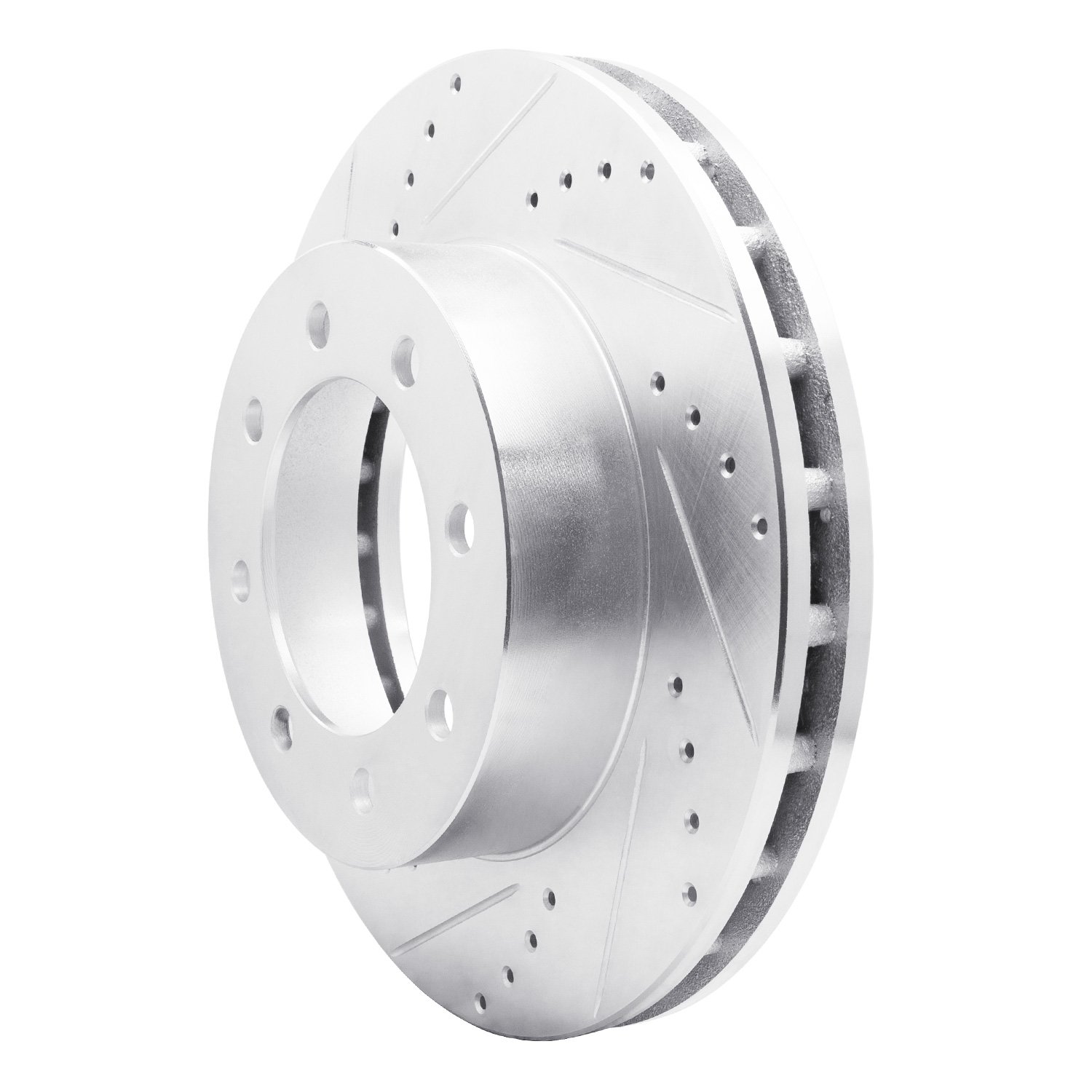 631-54158L Drilled/Slotted Brake Rotor [Silver], 1999-2001 Ford/Lincoln/Mercury/Mazda, Position: Front Left,Fr Left