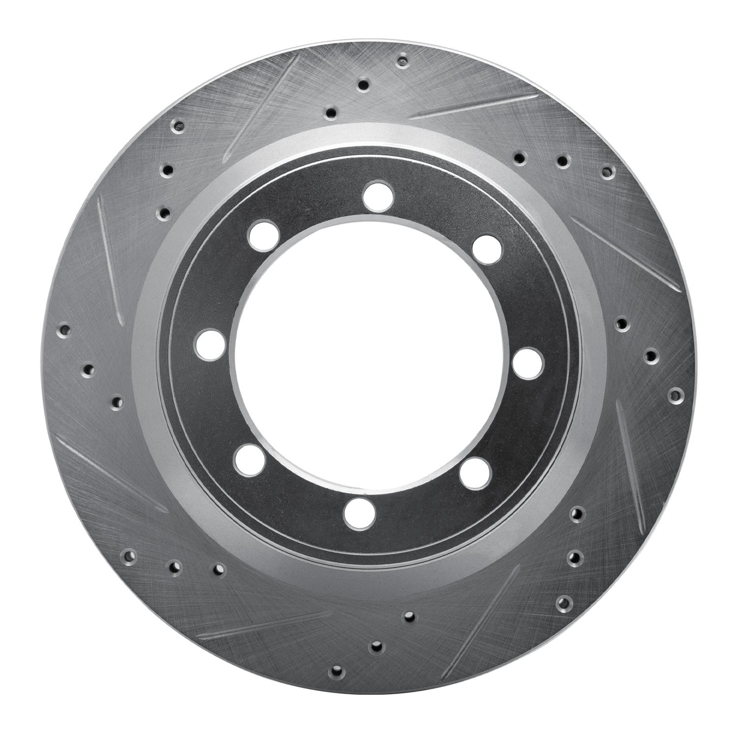 631-54160L Drilled/Slotted Brake Rotor [Silver], 1999-2004 Ford/Lincoln/Mercury/Mazda, Position: Rear Left