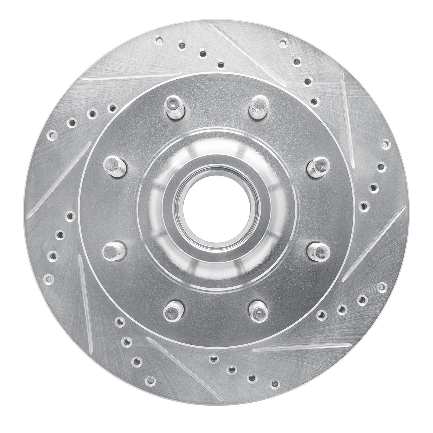 631-54163R Drilled/Slotted Brake Rotor [Silver], 1999-2002 Ford/Lincoln/Mercury/Mazda, Position: Front Right