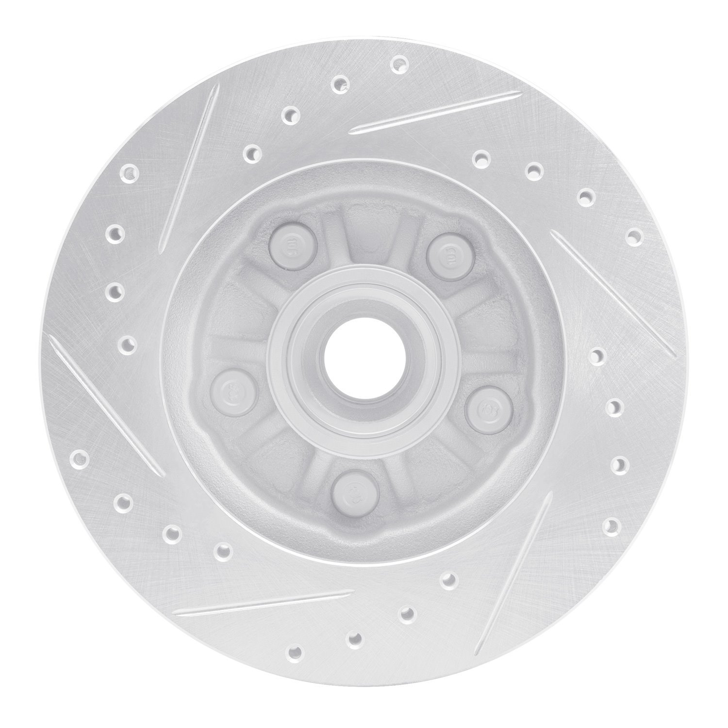 631-54165R Drilled/Slotted Brake Rotor [Silver], 1998-2002 Ford/Lincoln/Mercury/Mazda, Position: Front Right