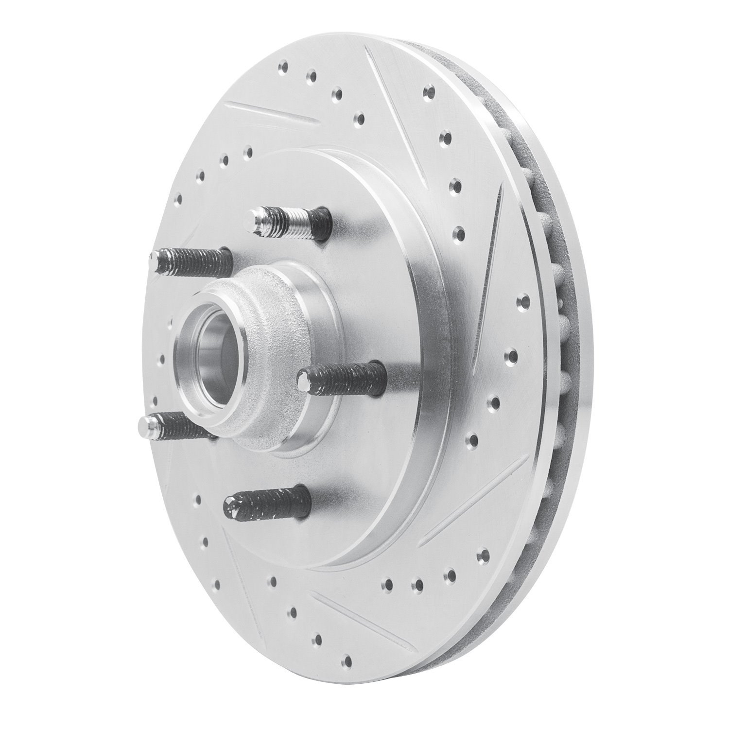 631-54170R Drilled/Slotted Brake Rotor [Silver], 1999-2004 Ford/Lincoln/Mercury/Mazda, Position: Front Right