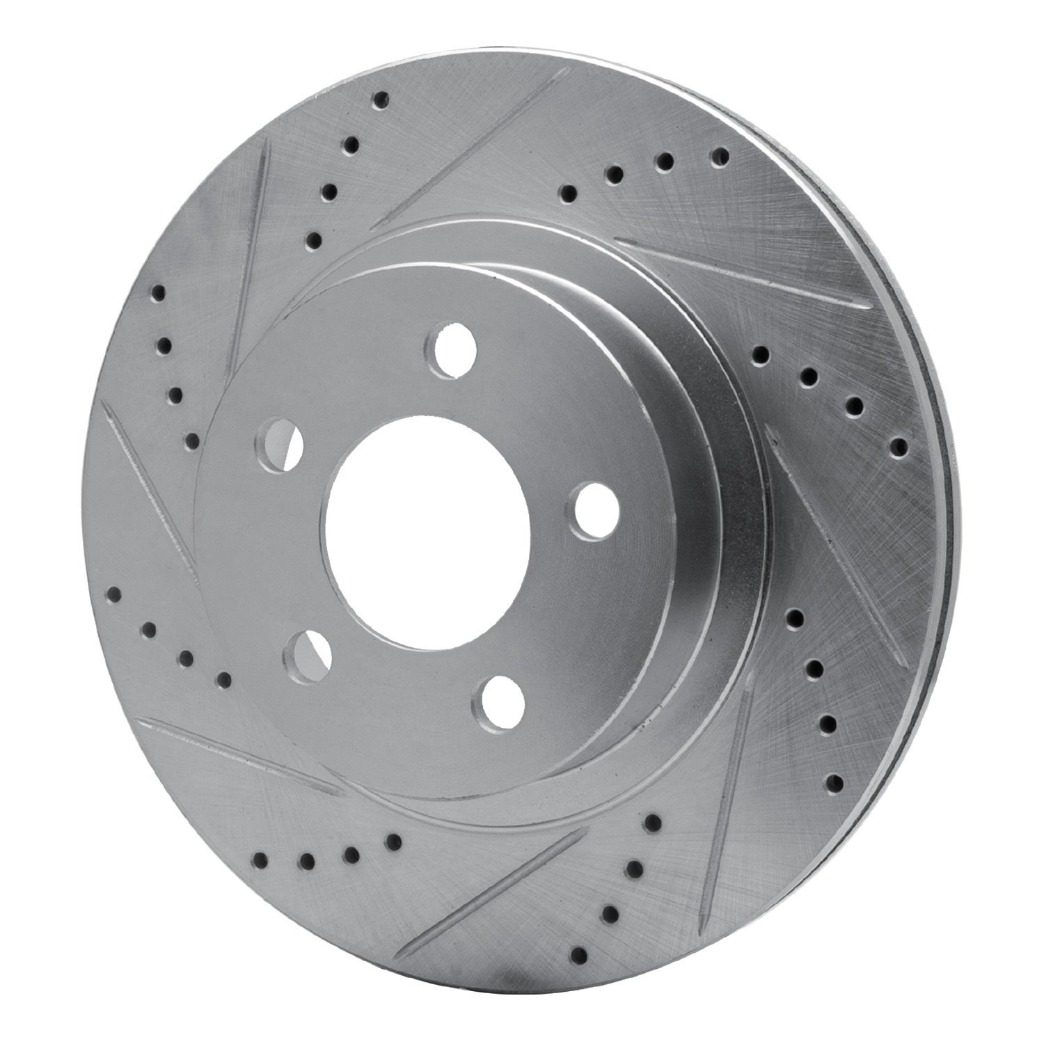 631-54171L Drilled/Slotted Brake Rotor [Silver], 2001-2011 Ford/Lincoln/Mercury/Mazda, Position: Front Left