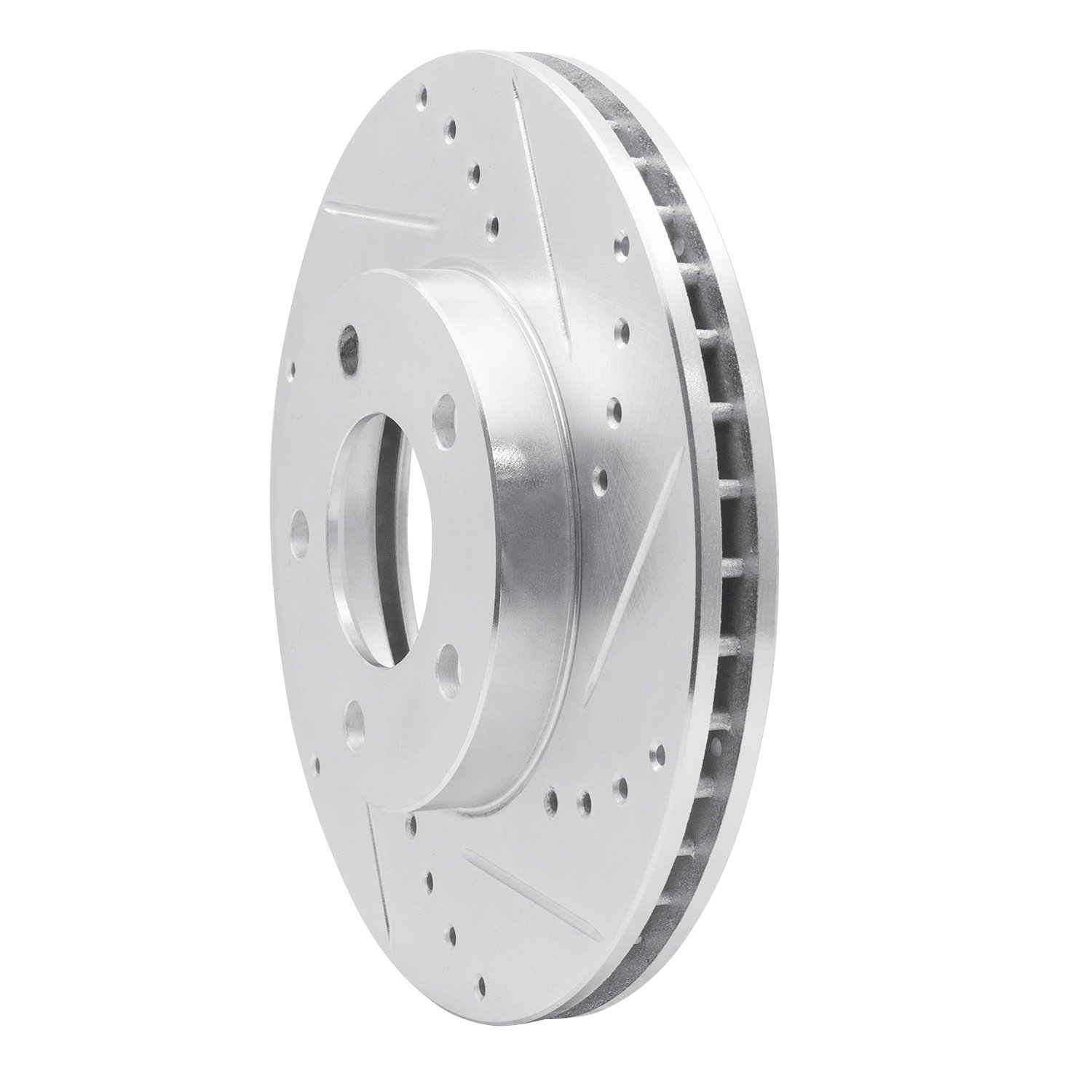 631-54177R Drilled/Slotted Brake Rotor [Silver], 2001-2007 Ford/Lincoln/Mercury/Mazda, Position: Front Right