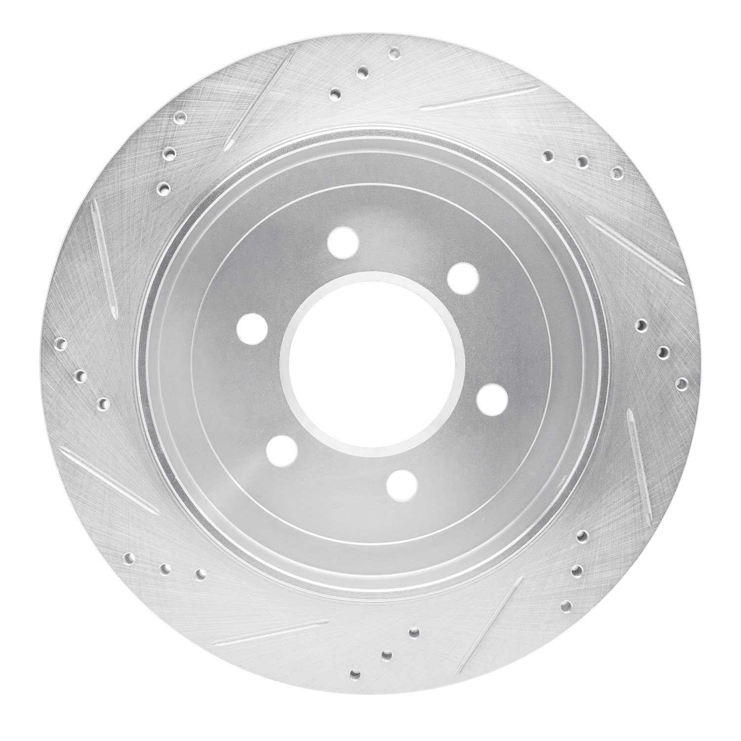 Drilled/Slotted Brake Rotor [Silver], 2002-2006