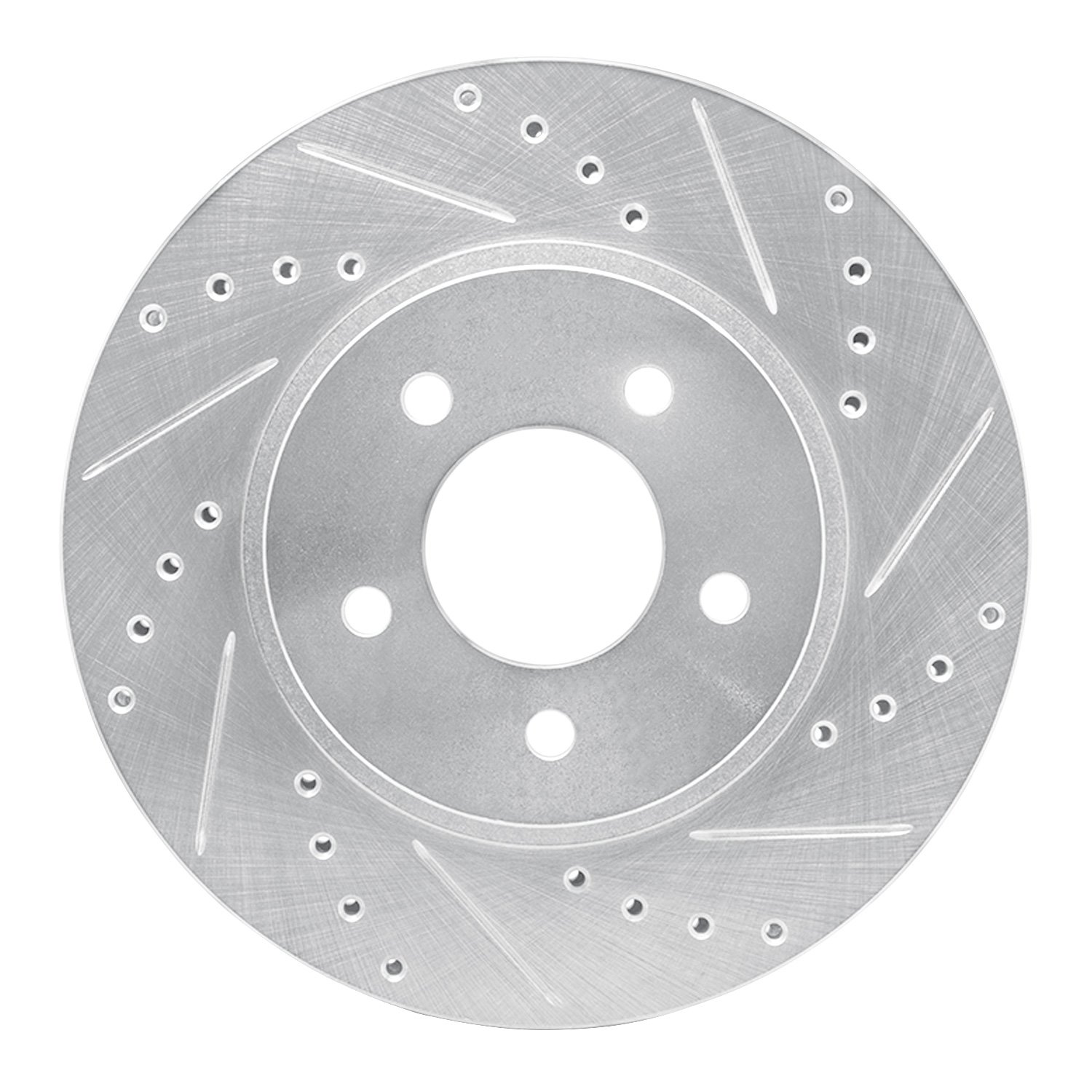 631-54193R Drilled/Slotted Brake Rotor [Silver], 2005-2012 Ford/Lincoln/Mercury/Mazda, Position: Front Right