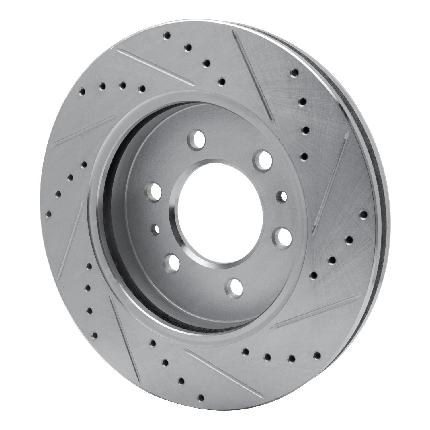 631-54215L Drilled/Slotted Brake Rotor [Silver], 2009-2009 Ford/Lincoln/Mercury/Mazda, Position: Front Left