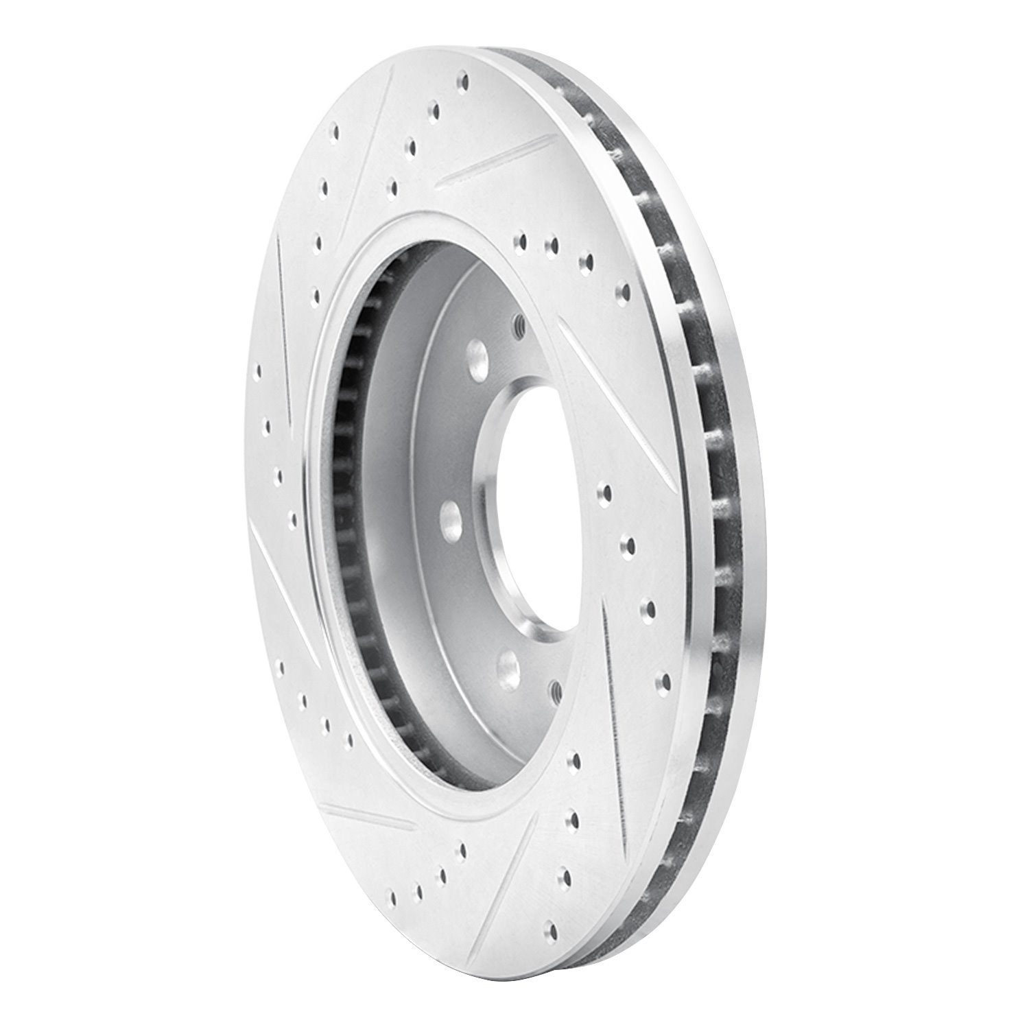 631-54215R Drilled/Slotted Brake Rotor [Silver], 2009-2009 Ford/Lincoln/Mercury/Mazda, Position: Front Right
