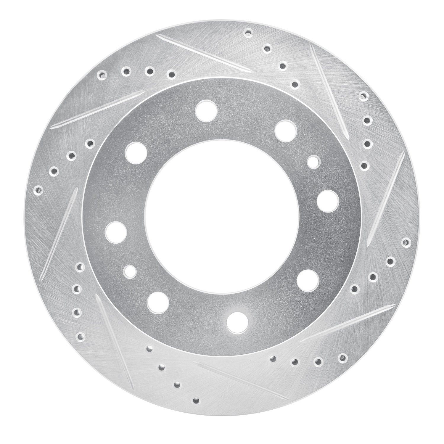 631-54226R Drilled/Slotted Brake Rotor [Silver], Fits Select Ford/Lincoln/Mercury/Mazda, Position: Front Right