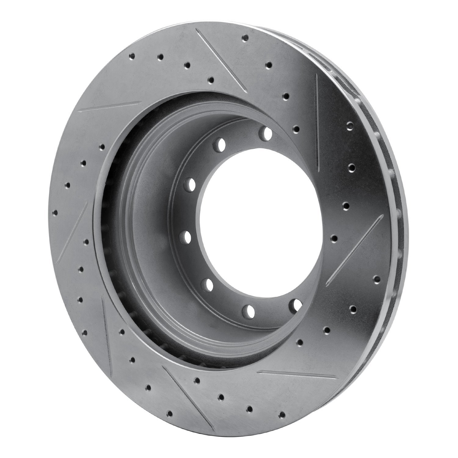 631-54255L Drilled/Slotted Brake Rotor [Silver], Fits Select Multiple Makes/Models, Position: Rr Left,Fr Left,Fr & Rr Left,Rear