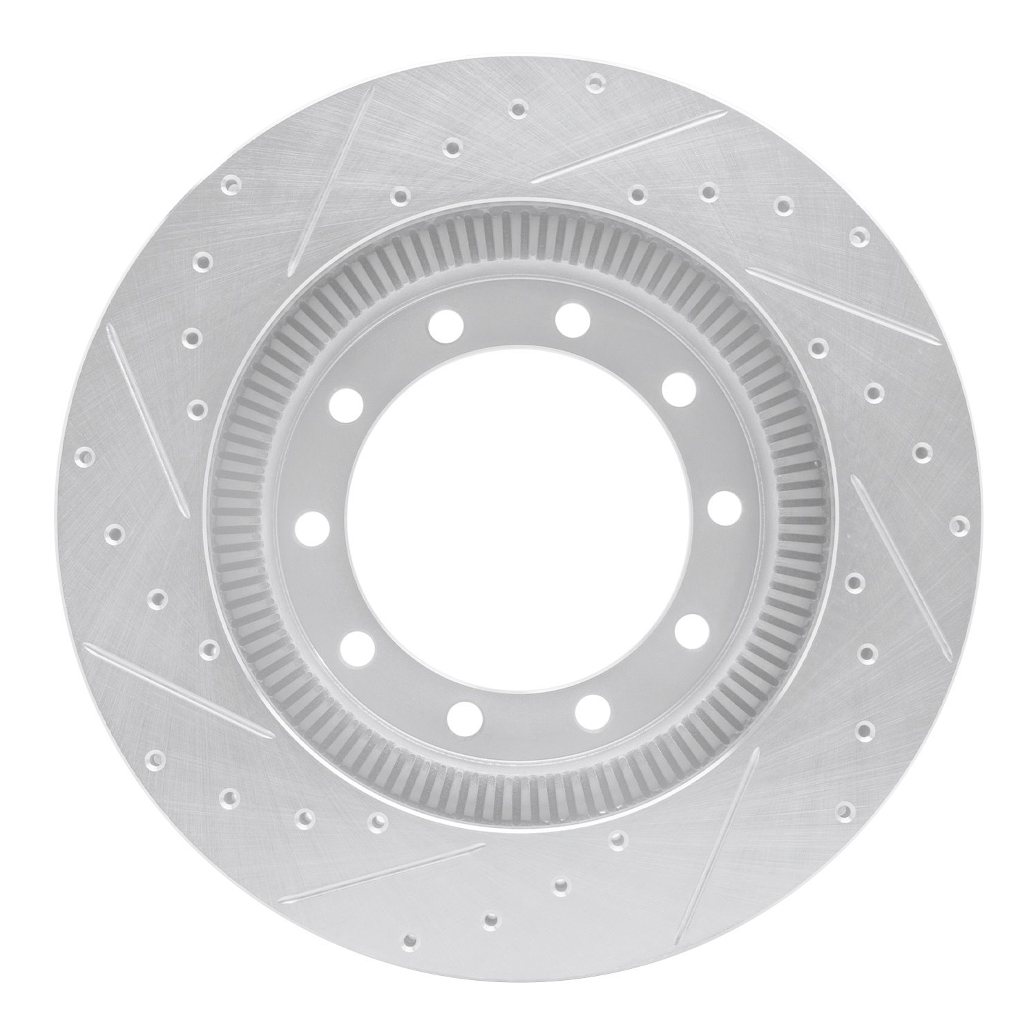 631-54256R Drilled/Slotted Brake Rotor [Silver], 1990-2021 Multiple Makes/Models, Position: Rr Right,Front Right,Fr Right,Fr & R