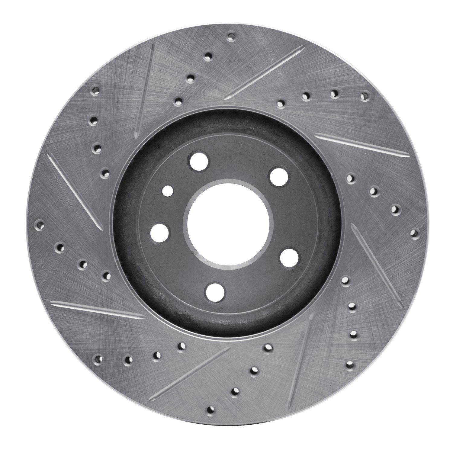 631-54259R Drilled/Slotted Brake Rotor [Silver], 2013-2020 Ford/Lincoln/Mercury/Mazda, Position: Front Right